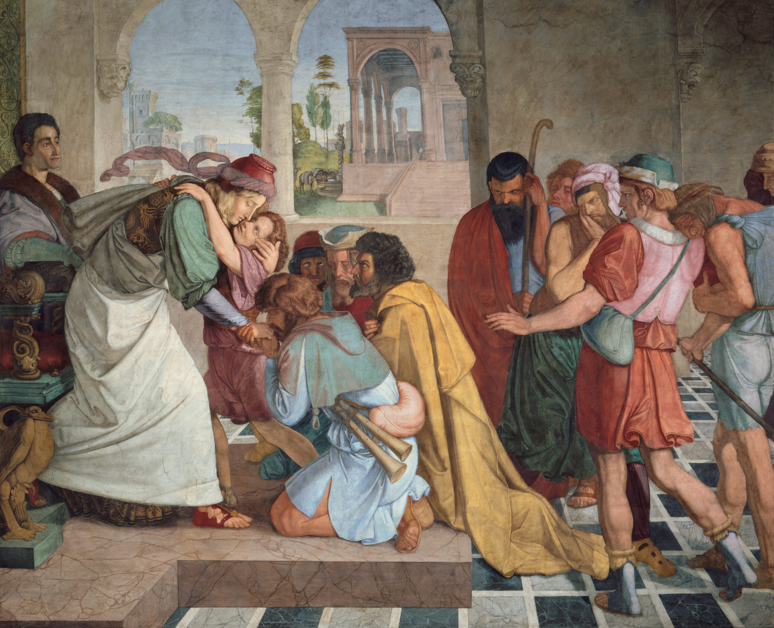 "Joseph Reveals Himself to His Brothers" Renaissance painting by Peter von Cornelius