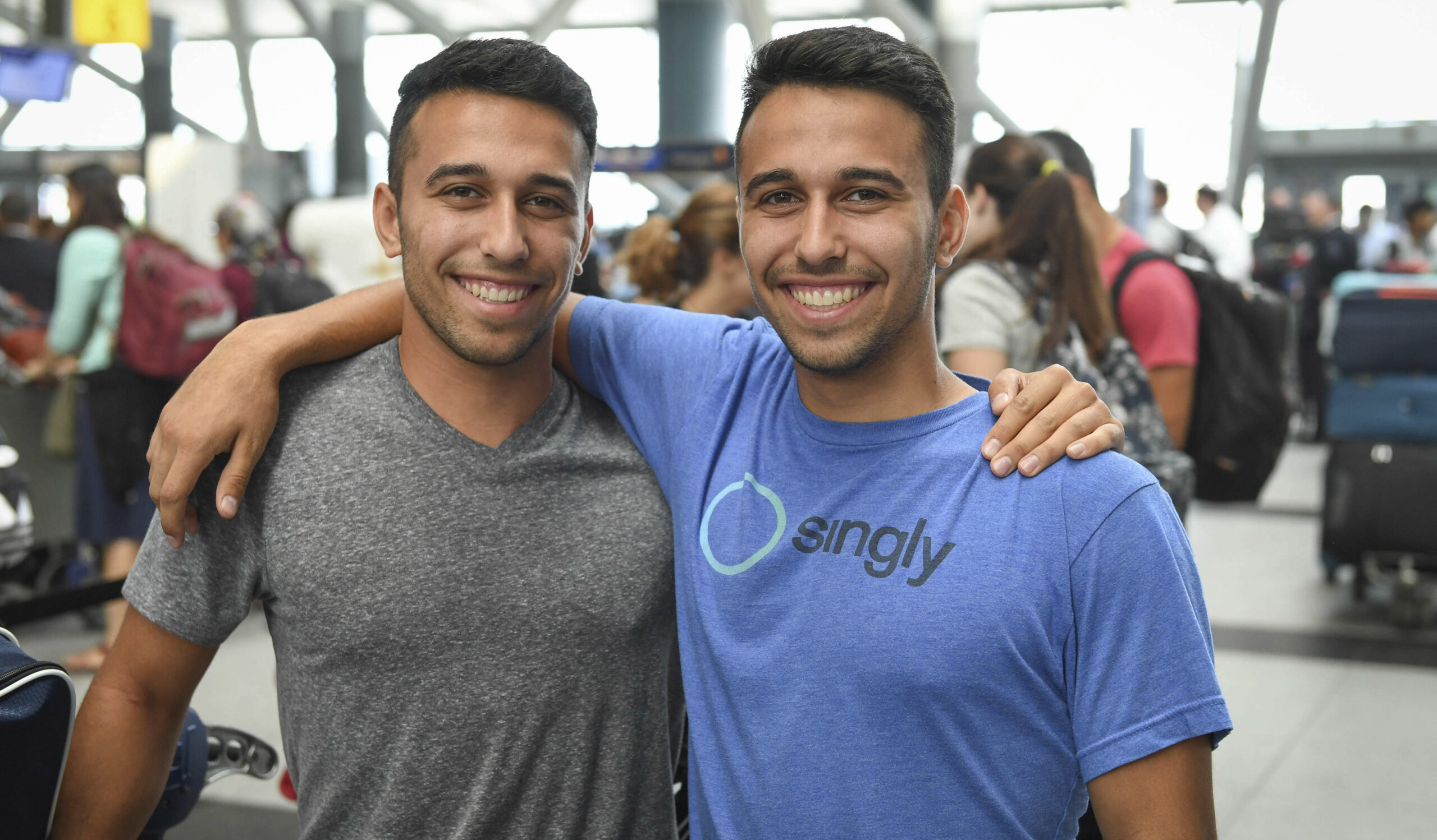 Sunnyvale twins Eli and Ari Berman were among some 70 young men and women who moved to Israel last week to join the Israel Defense Forces. (Photo/Shahar Azran)