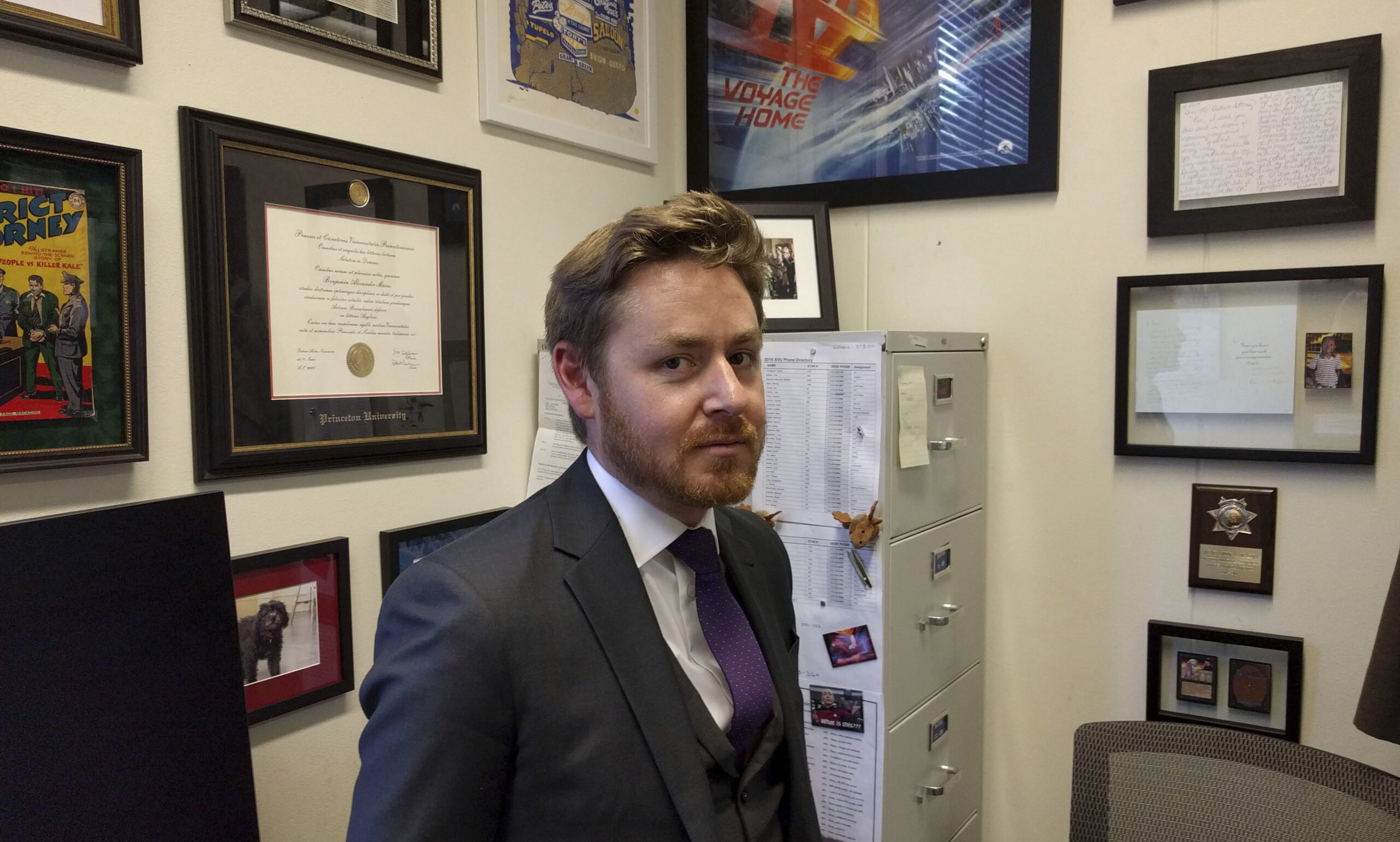 San Francisco assistant district attorney Ben Mains in his office (Photo/Max Cherney)