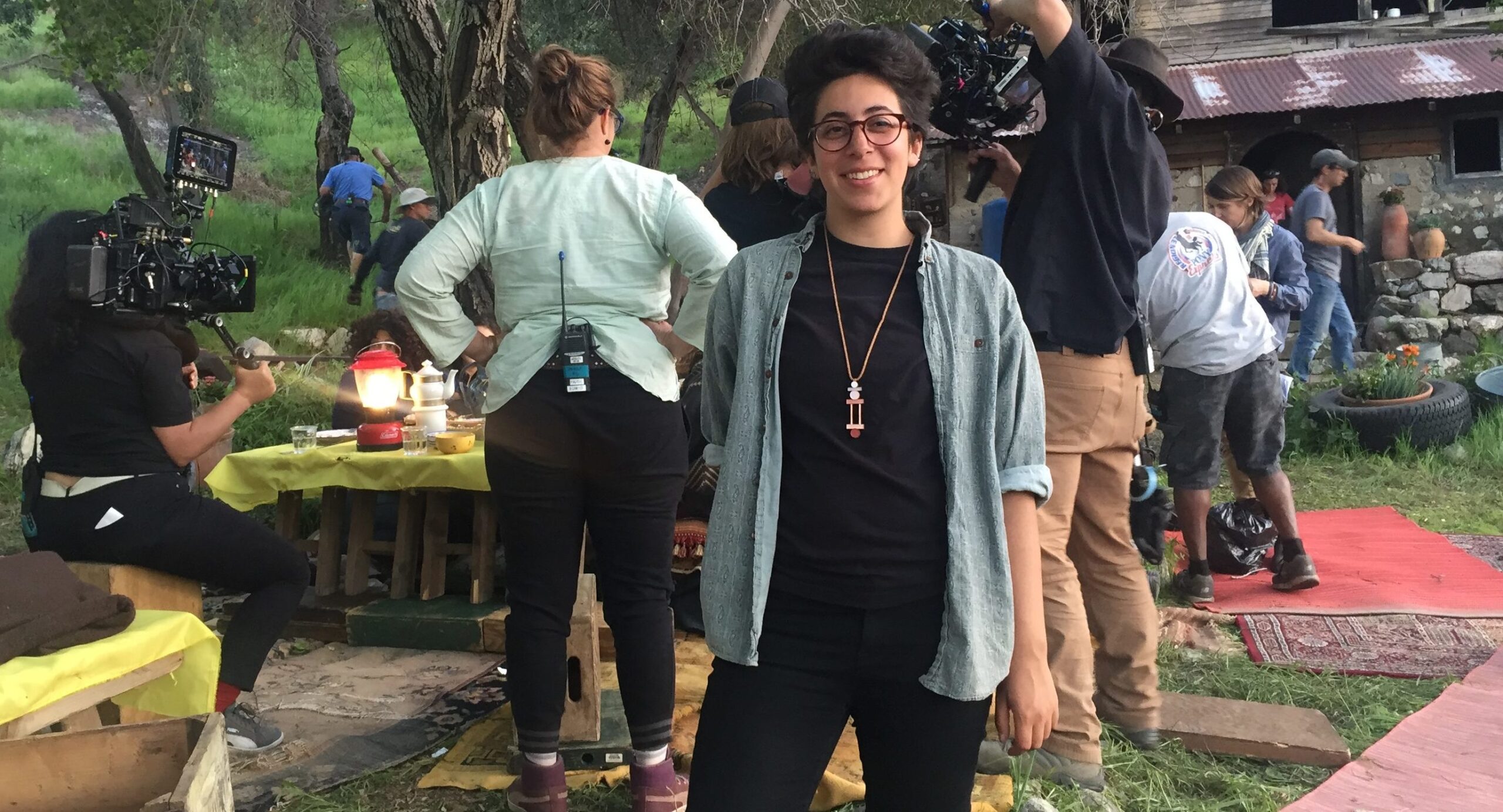 Sasha Gayle-Schneider of Oakland on the set of the new season of "Transparent," which is set in Israel. (Photo/Courtesy Sasha Gayle-Schneider)
