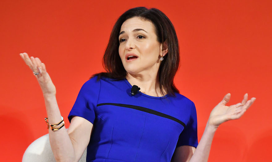 Sheryl Sandberg speaking at Advertising Week in New York, Sept. 27, 2016 (Photo/JTA-Slaven Vlasic-Getty Images for Advertising Week New York)