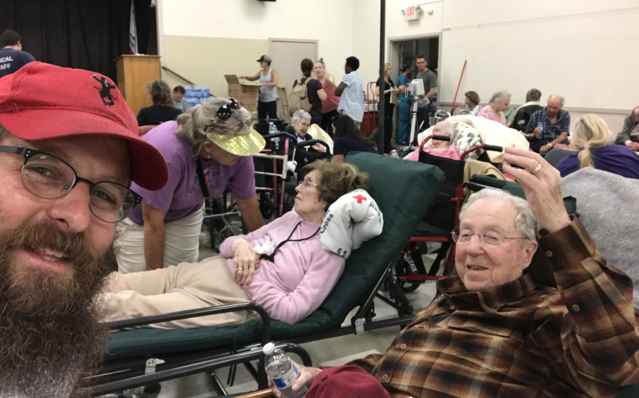 Chabad of Sonoma's Rabbi Mendel Wolvovsky has been out visiting shelters, bringing food and other necessities. (Photo/Courtesy Chabad of Sonoma)