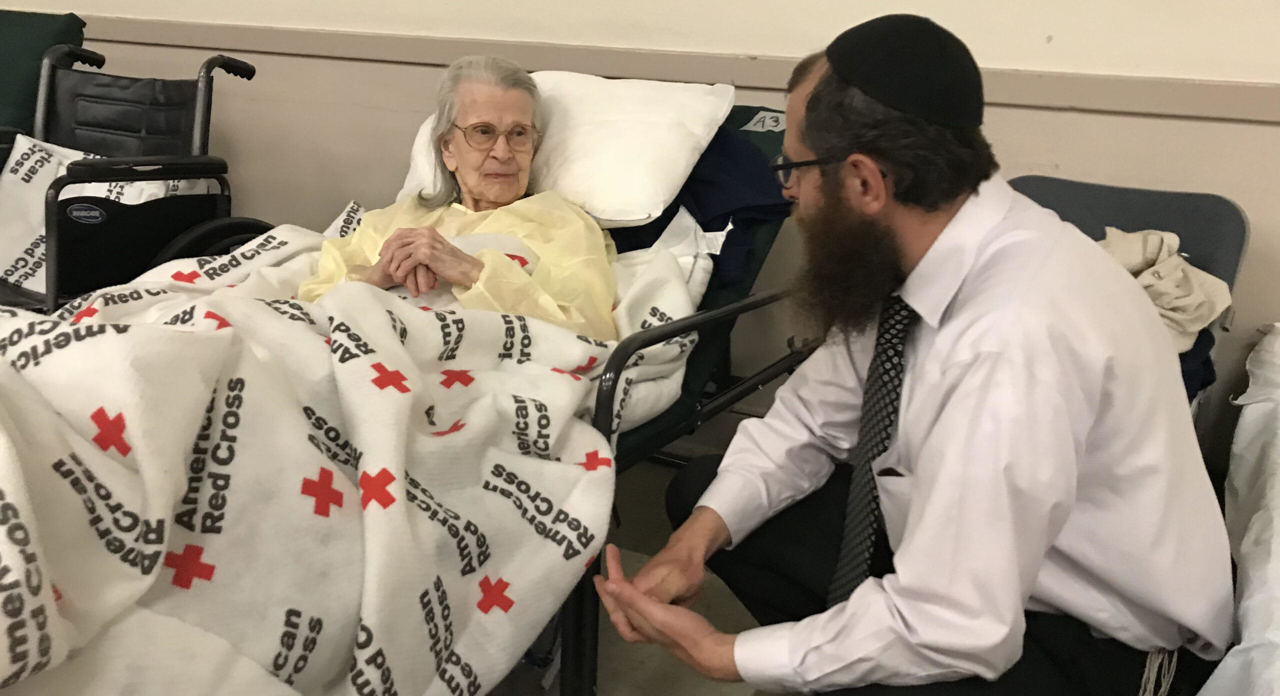 Chabad of Sonoma's Rabbi Mendel Wolvovsky has been out visiting shelters, bringing food, comfort and other necessities. (Photo/Courtesy Rabbi Mendel Wolvovsky)