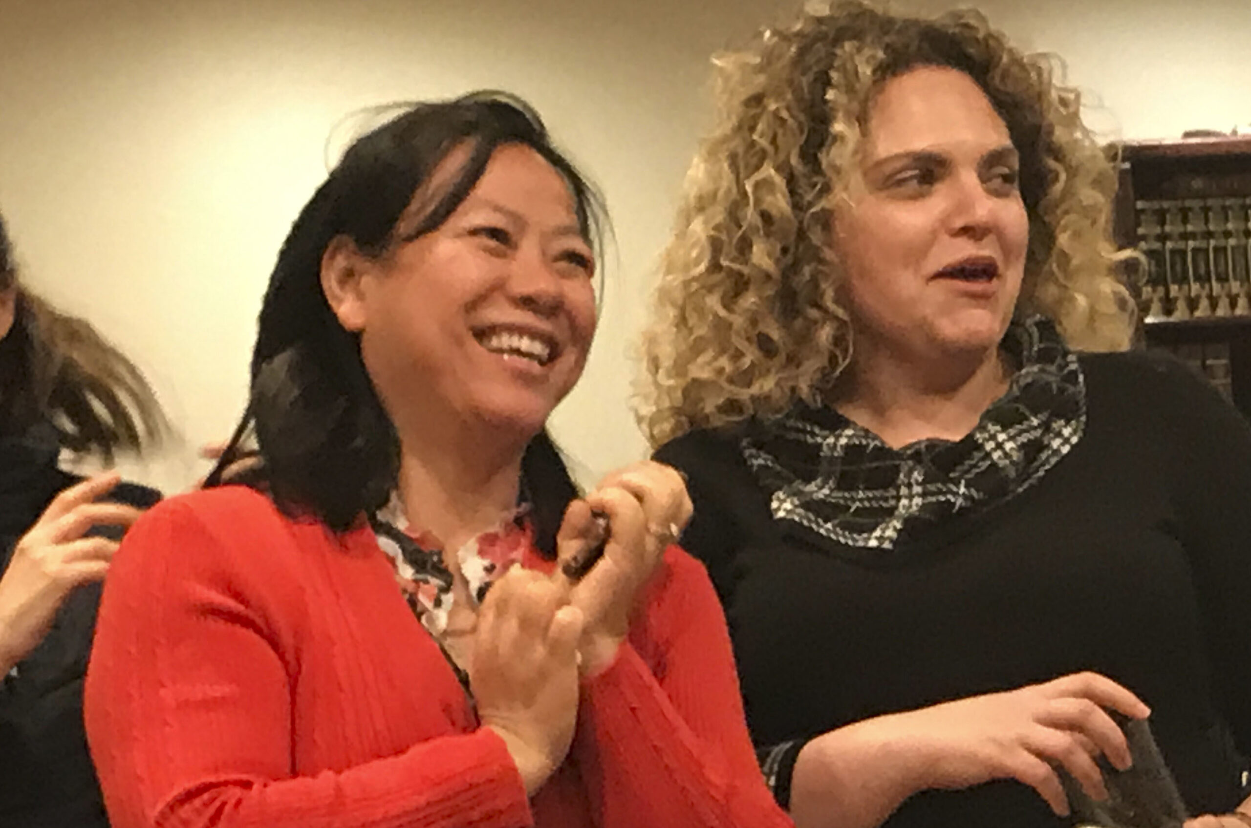 Two thirds of the "Chopped: Chabad of Contra Costa" winning team: (from left) Susan Wang and Larisa Bukh (Photo/Alix Wall)