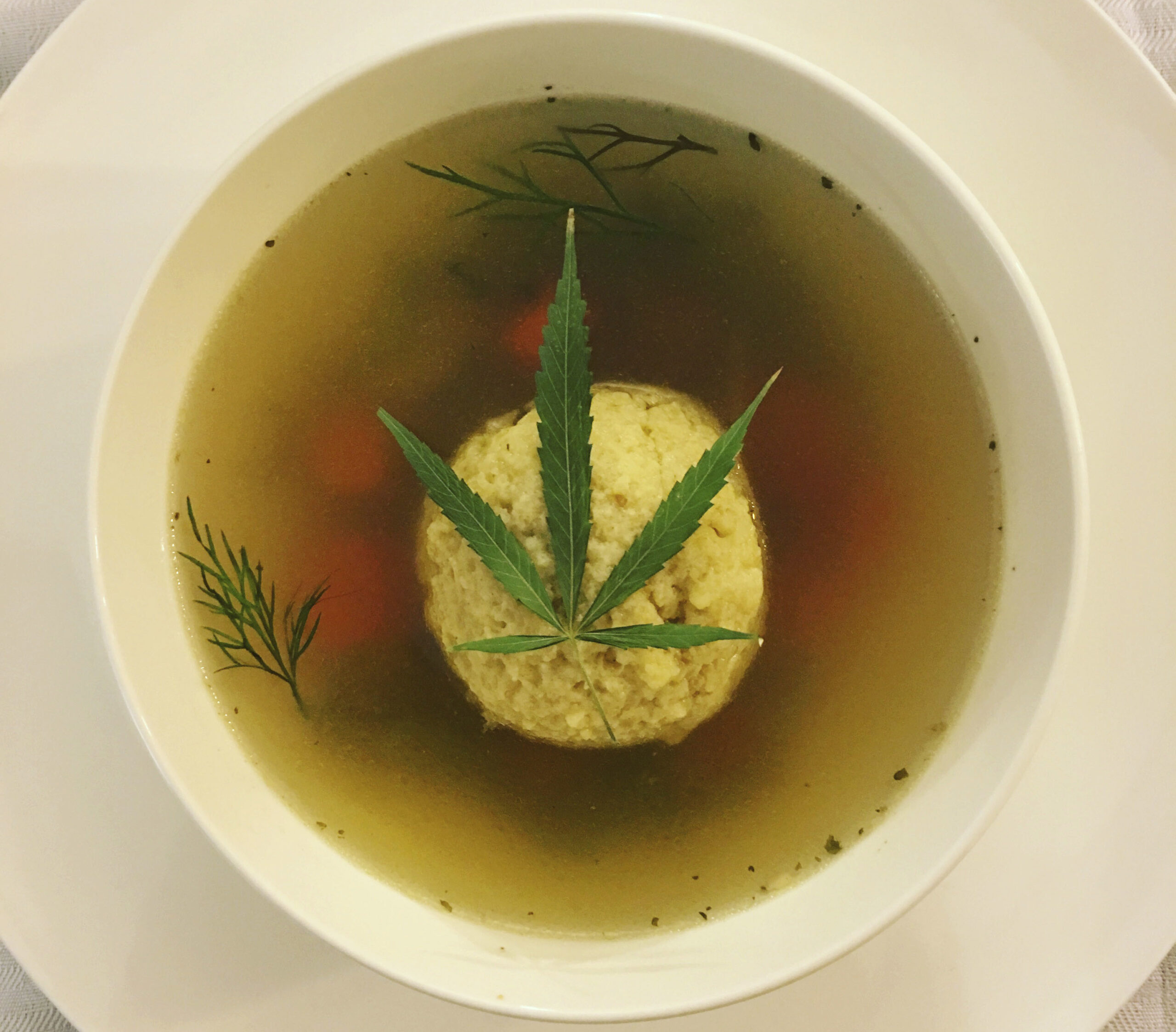 As of January, sale and purchase of recreational marijuana will be legal in the state of California — including Jeff the 420 Chef's signature kosher "Potzo-Ball Soup."