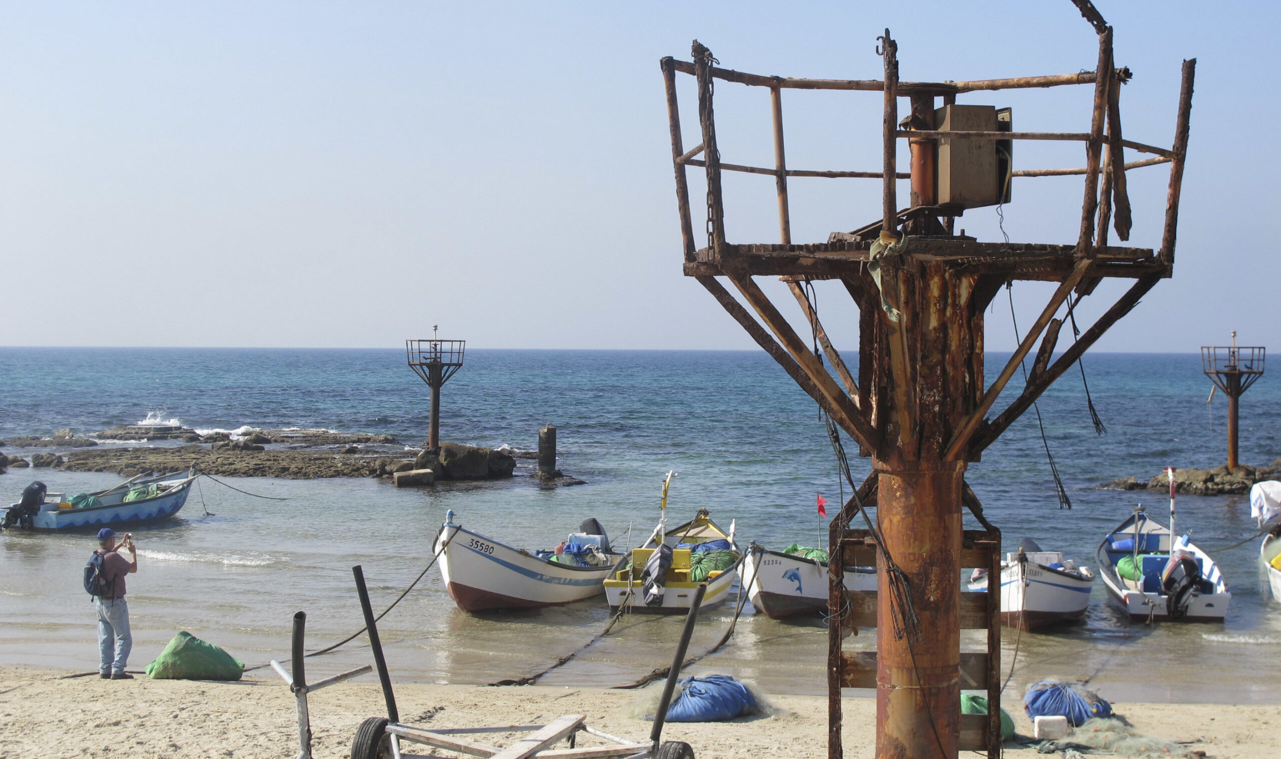 The harbor of the picturesque Arab Israeli fishing village Jisr az-Zarqa (Photo/Bill Strubbe)