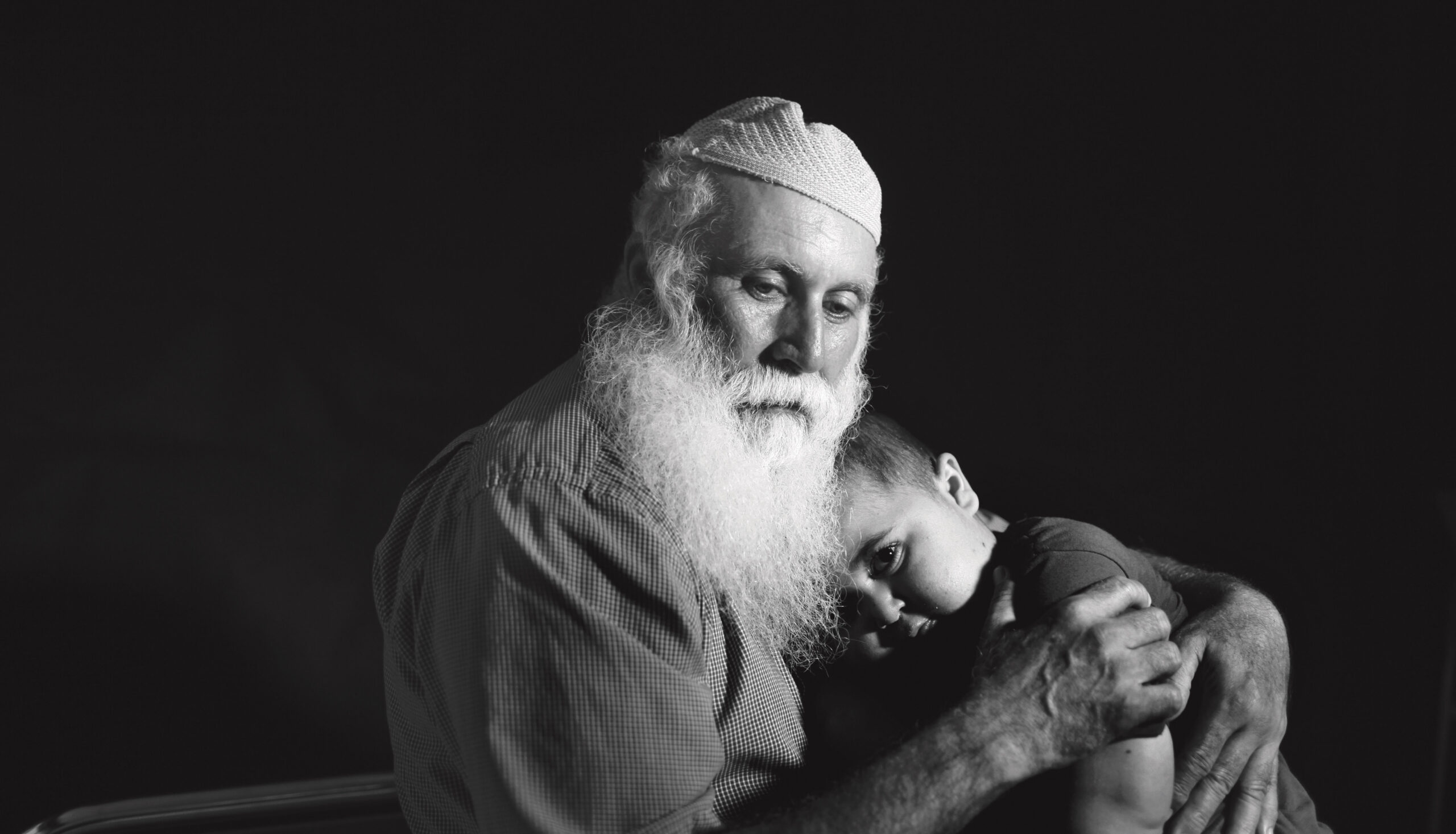 Muhi and his grandfather, Abu Naim (Photo/Courtesy Medalia Productions)