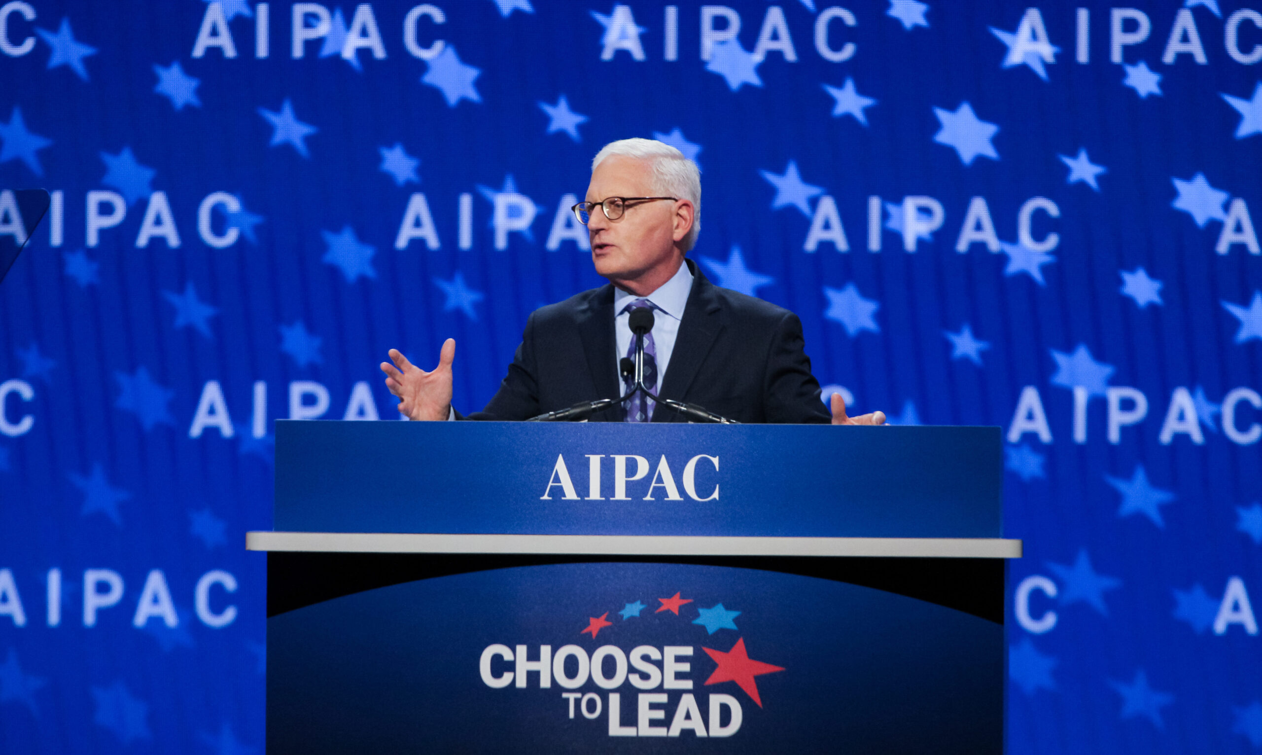 AIPAC Executive Director Howard Kohr speaks to the Israel lobby’s policy conference in Washington, D.C., March 4, 2018. (Photo/Courtesy AIPAC)