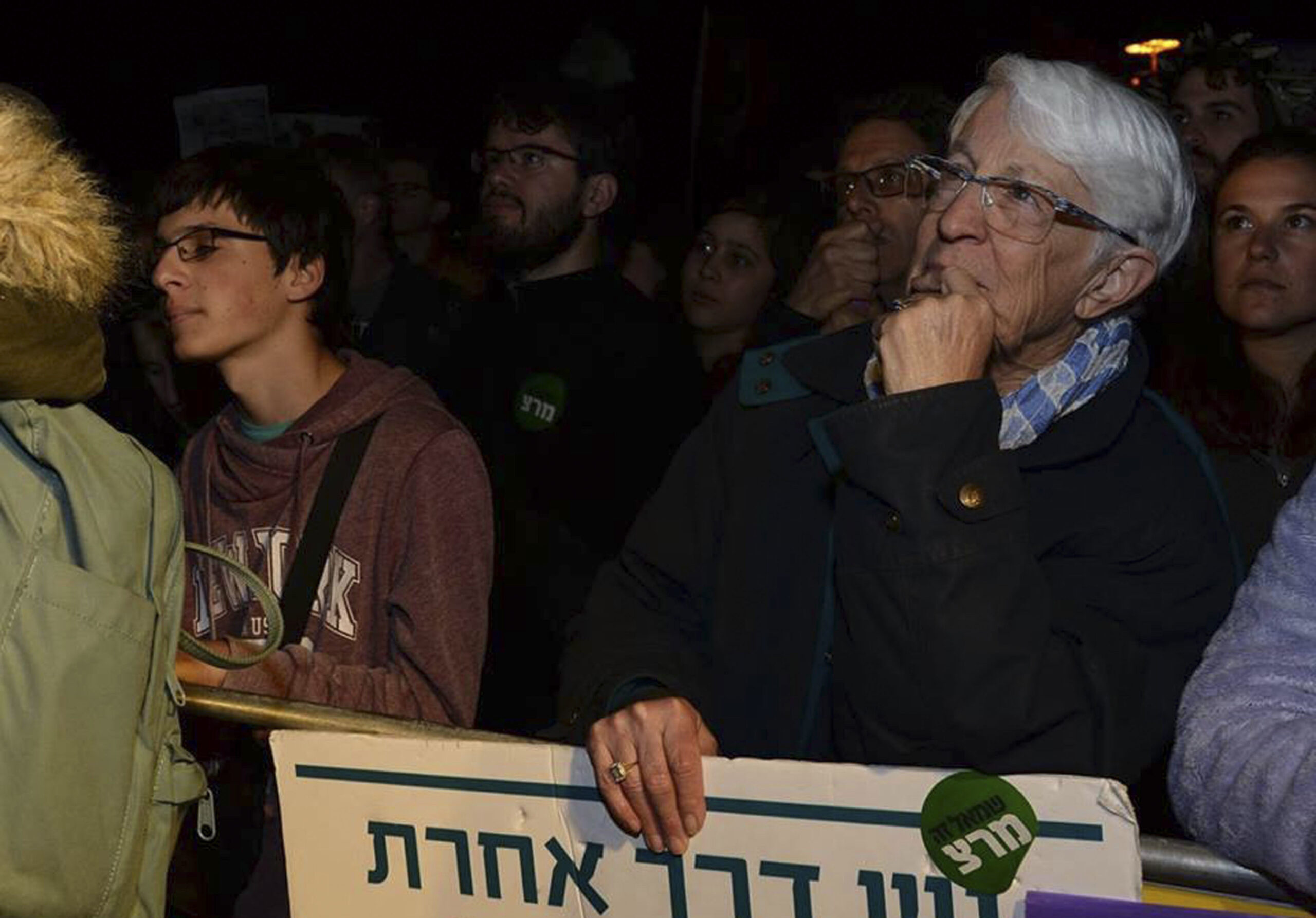 Galia Golan at a rally in Jerusalem in 2017 (Photo/Courtesy Galia Golan)