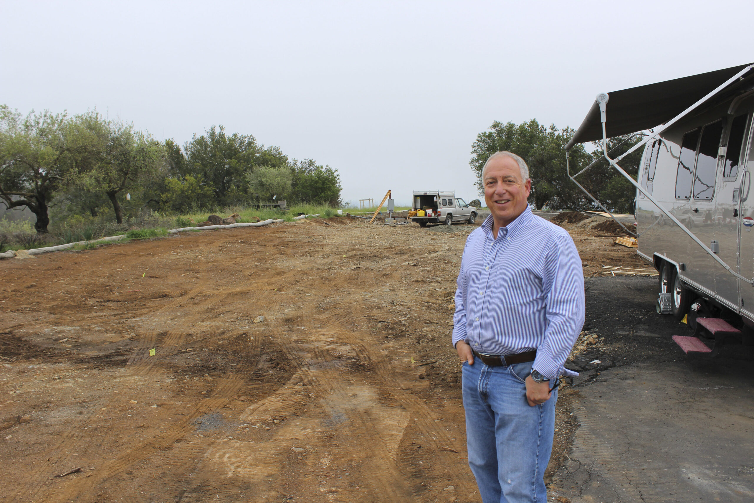 Jeremy Olsan on his property site north of Santa Rosa (Photo/Courtesy Olsan family)