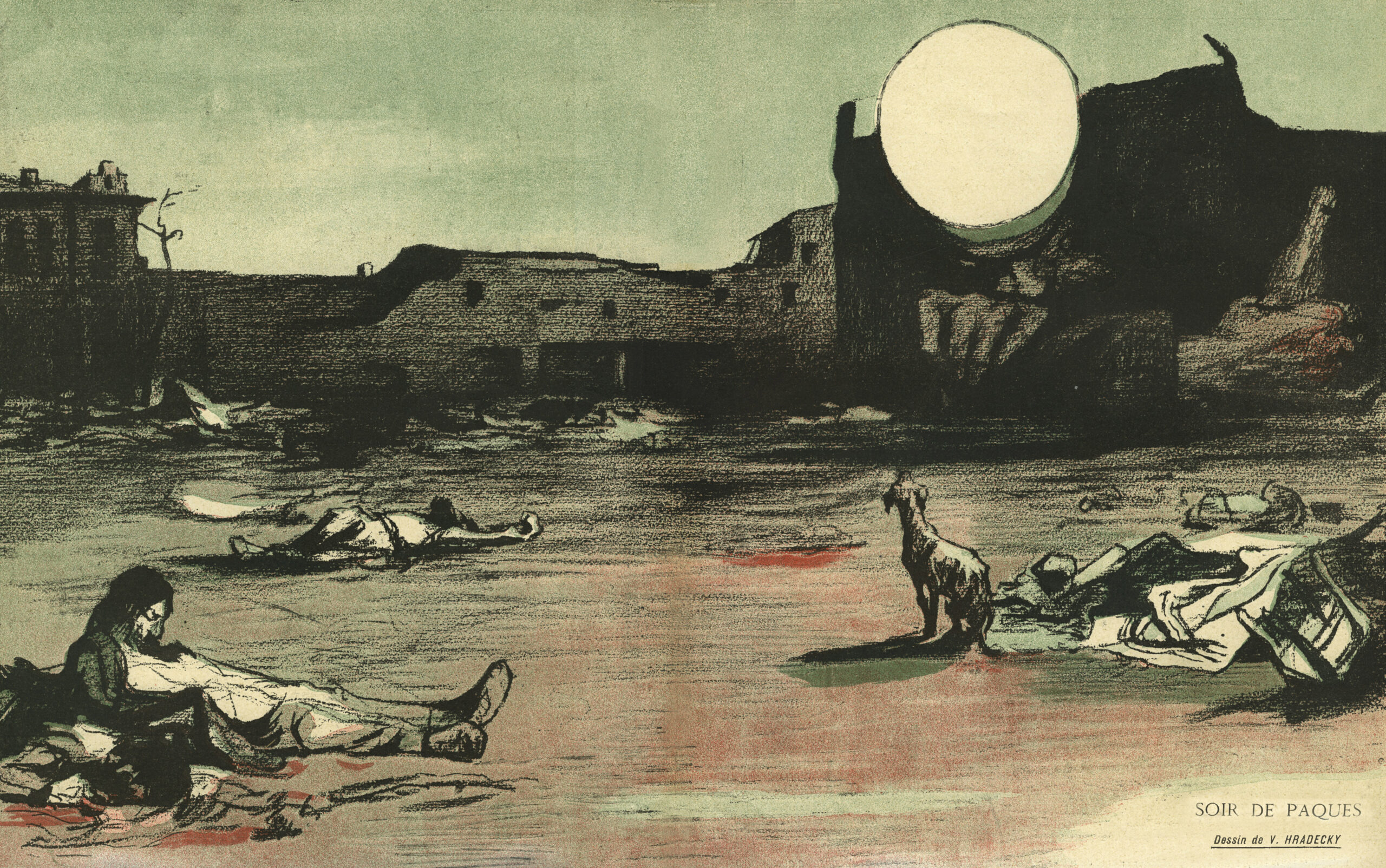 An illustration of the aftermath of the Kishinev pogrom in April 1903, published in "L'Assiette au Beurre - The Crimes of Tsarism and the massacres of Kishinev." (Photo/JTA-Culture Club-Getty Images)