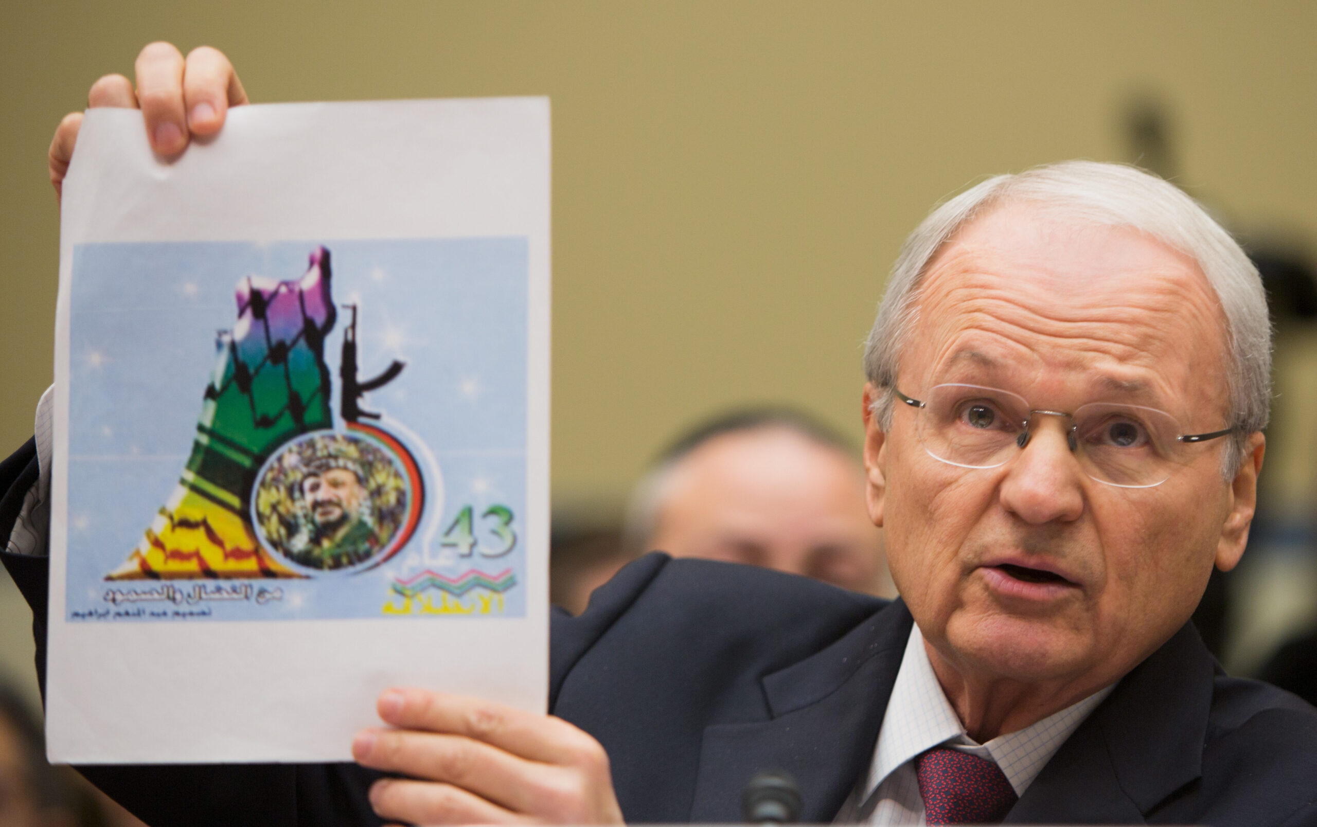 Morton Klein, president of the Zionist Organization of America, at a Capitol Hill hearing on moving the U.S. Embassy in Israel to Jerusalem, Nov. 8, 2017. (Photo/JTA-Tasos Katopodis-Getty Images)