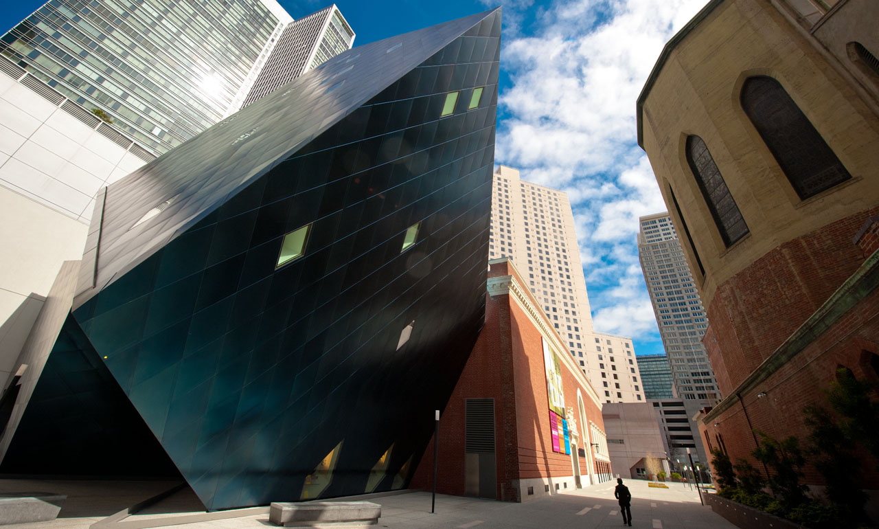 Contemporary Jewish Museum: An angular, modern annex designed by Daniel Libeskind joins the older brick building. (Photo/Courtesy CJM)