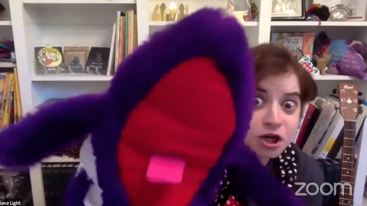 "Eliana Light... And Friends!" is a Jewish children's show that streams weekly through jewishLIVE. (Screenshot from YouTube)