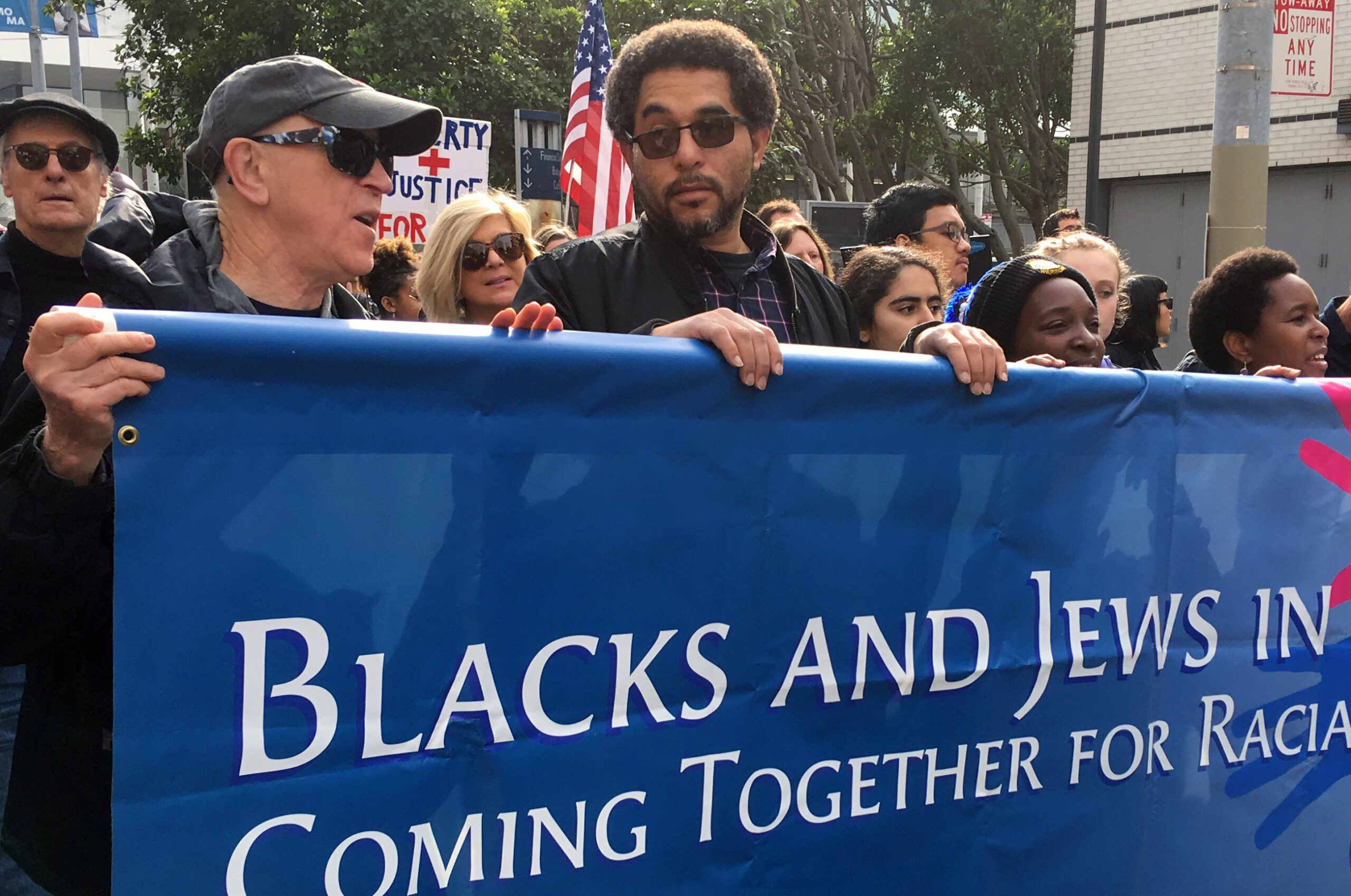 Members of the San Francisco African American-Jewish Unity Group marching on Martin Luther King Jr. Day in 2018. (Photo/Ann Rubin)