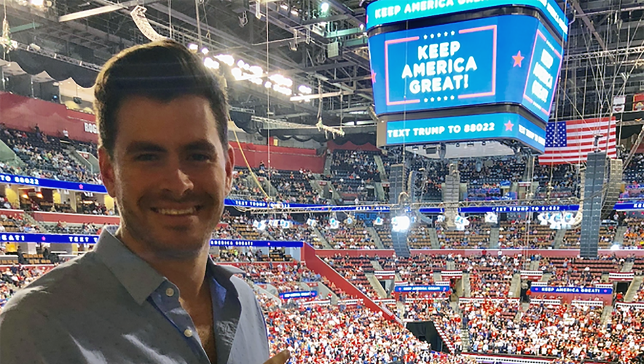 Solomon Schoonover is a big fan of President Donald Trump and the founder of the Jewish Republican Organization of Florida. (Photo/Forward)