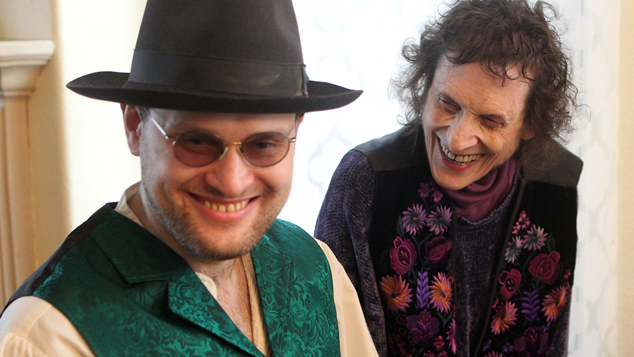 Meyshe Shapiro-Nygren (left) and Tobie Shapiro at the piano at their home in Alameda. (Photo/Michael Fox)