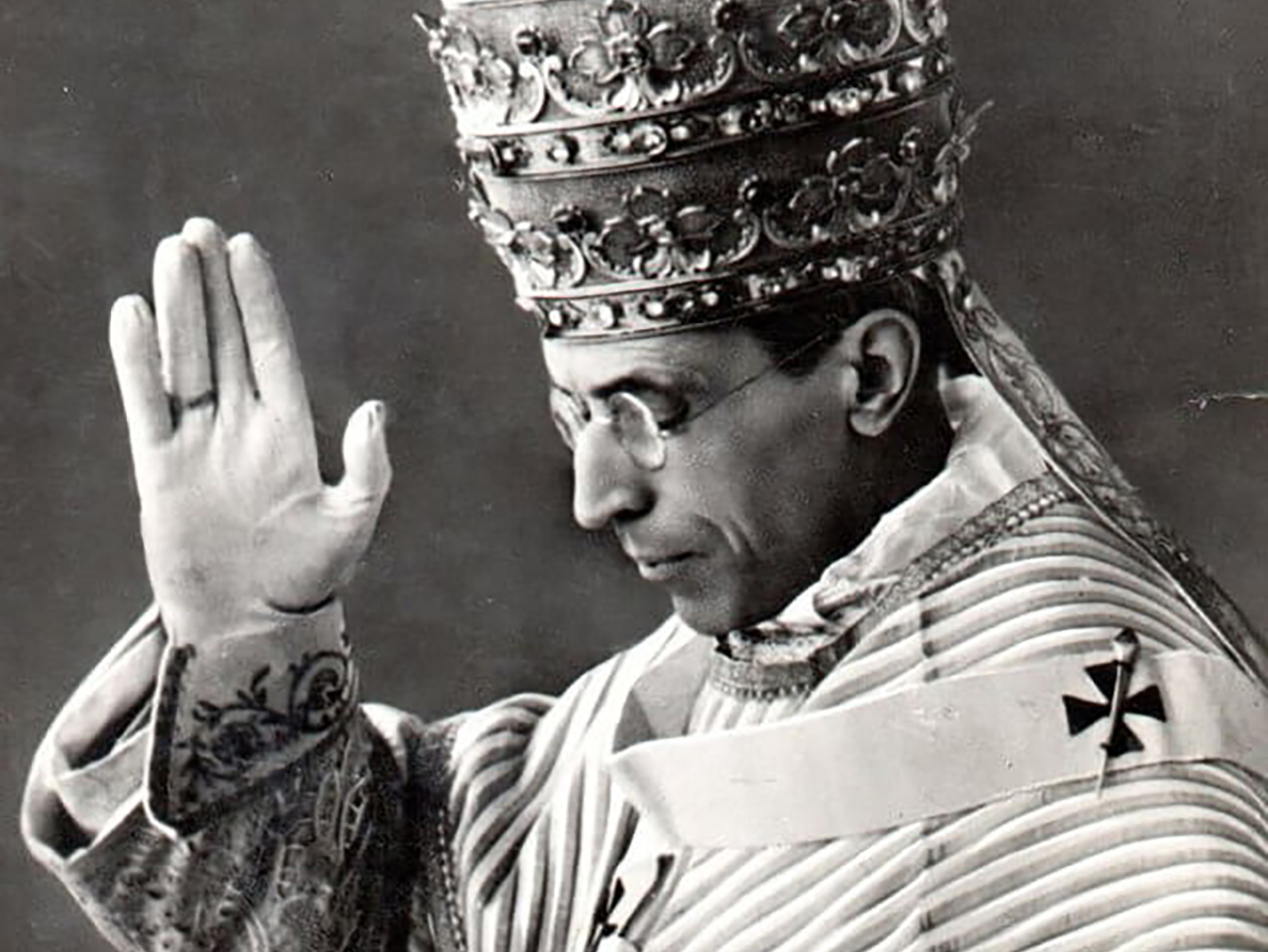 Eugenio Pacelli’s coronation as Pope Pius XII on March 12, 1939.