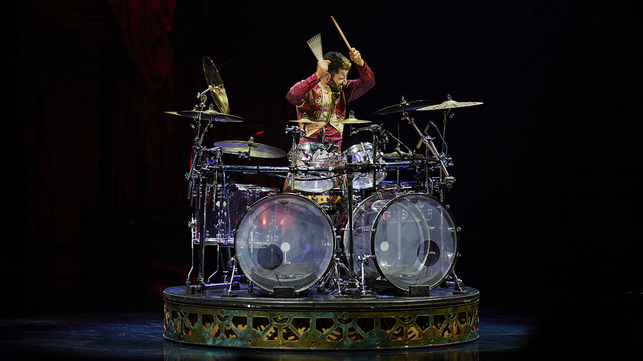 Eden Bahar performing during Cirque du Soleil's "Kooza" in 2022. (Photo/Matt Beard)