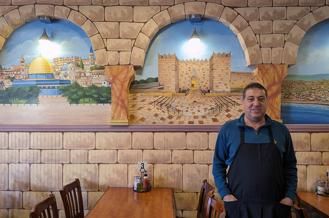 Hajem Almukdad is the owner of Old Jerusalem restaurant in San Francisco's Mission District, which was recently targeted with anti-Palestinian graffiti. (Photo/David A.M. Wilensky)