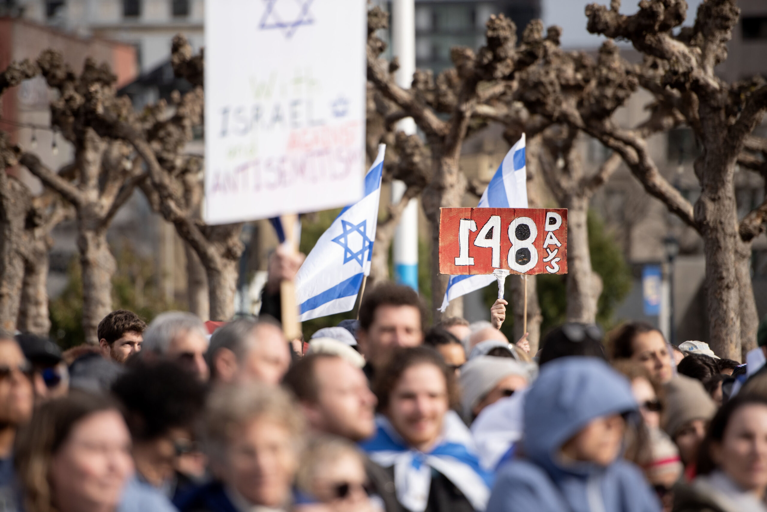 The Jewish Unity March against antisemitism in San Francisco on Sunday, March 3, 2024. (Photo/Aaron Levy-Wolins)