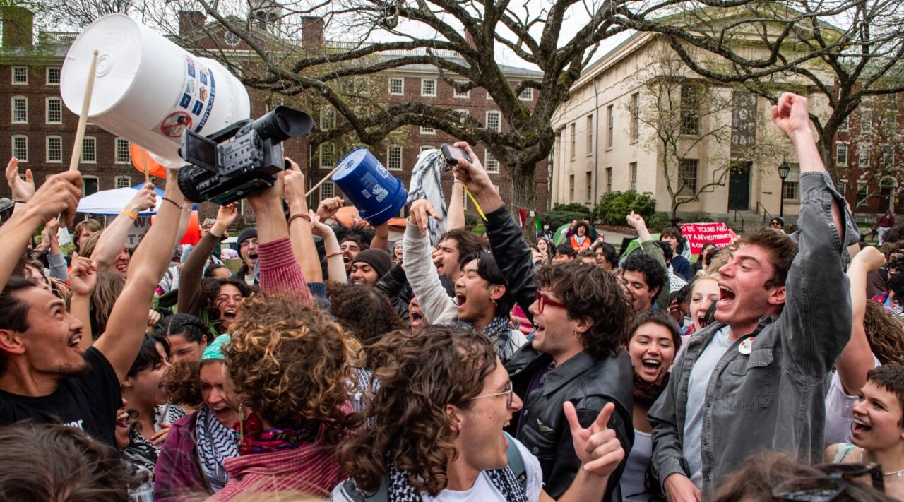 College students celebrate