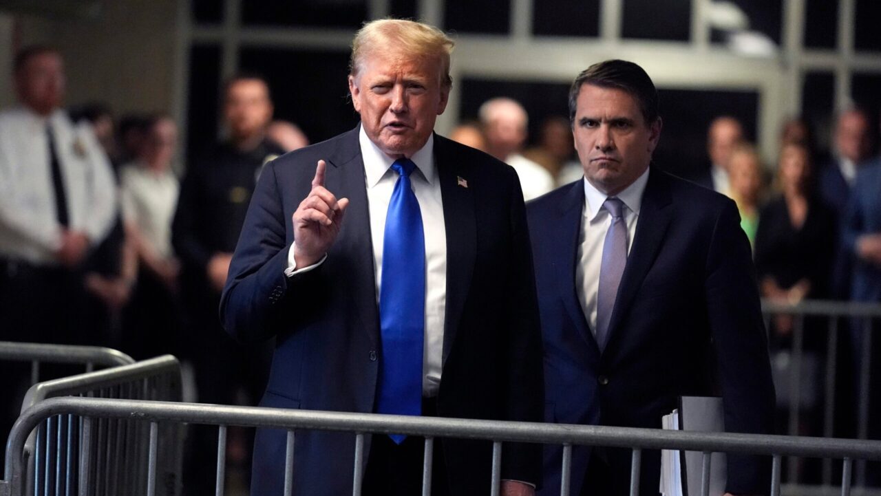 Former U.S. President Donald Trump speaks to the media after leaving court following his hush money trial at Manhattan Criminal Court on May 30, 2024, in New York City. (Photo/JTA/Seth Wenig/Pool/Getty Images)