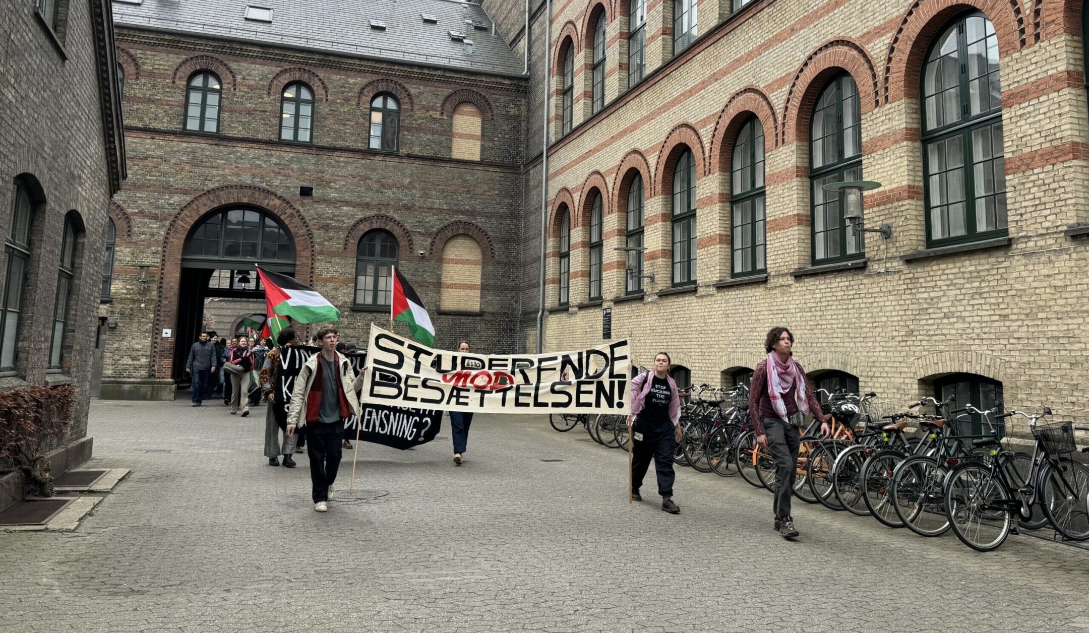 Students of Copenhagen University start an encampment asking for the university administration to cut ties with Israel due to its military offensive in Gaza, May 6, 2024. (Photo/JTA/Mohamed El Shemy/Anadolu via Getty Images)