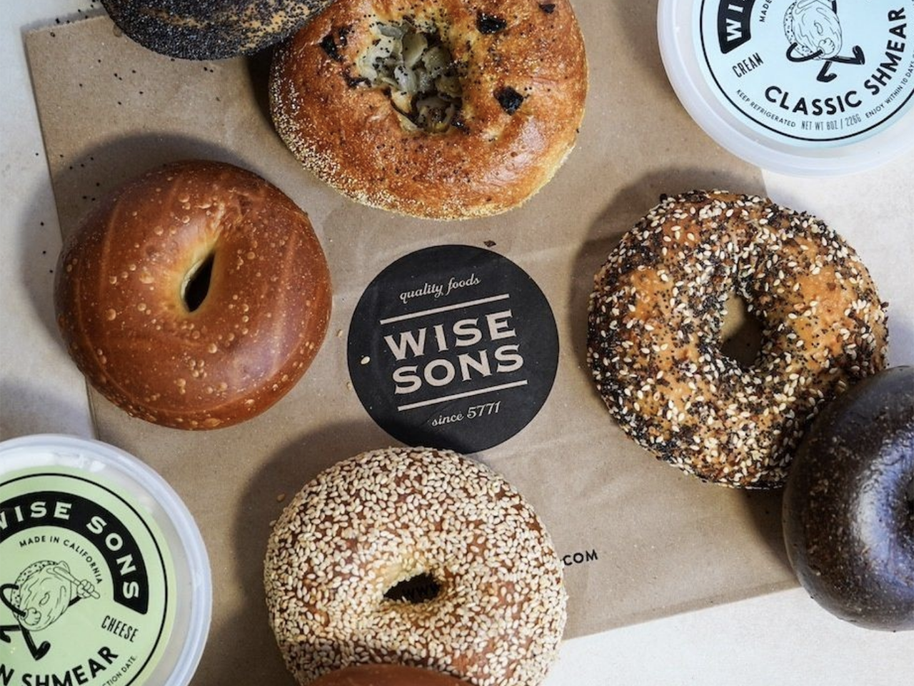 assorted bagels on a table