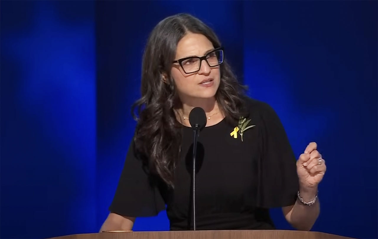 Rabbi Sharon Brous of IKAR in Los Angeles speaks at the DNC in Chicago, Aug. 20, 2024. (Screenshot)