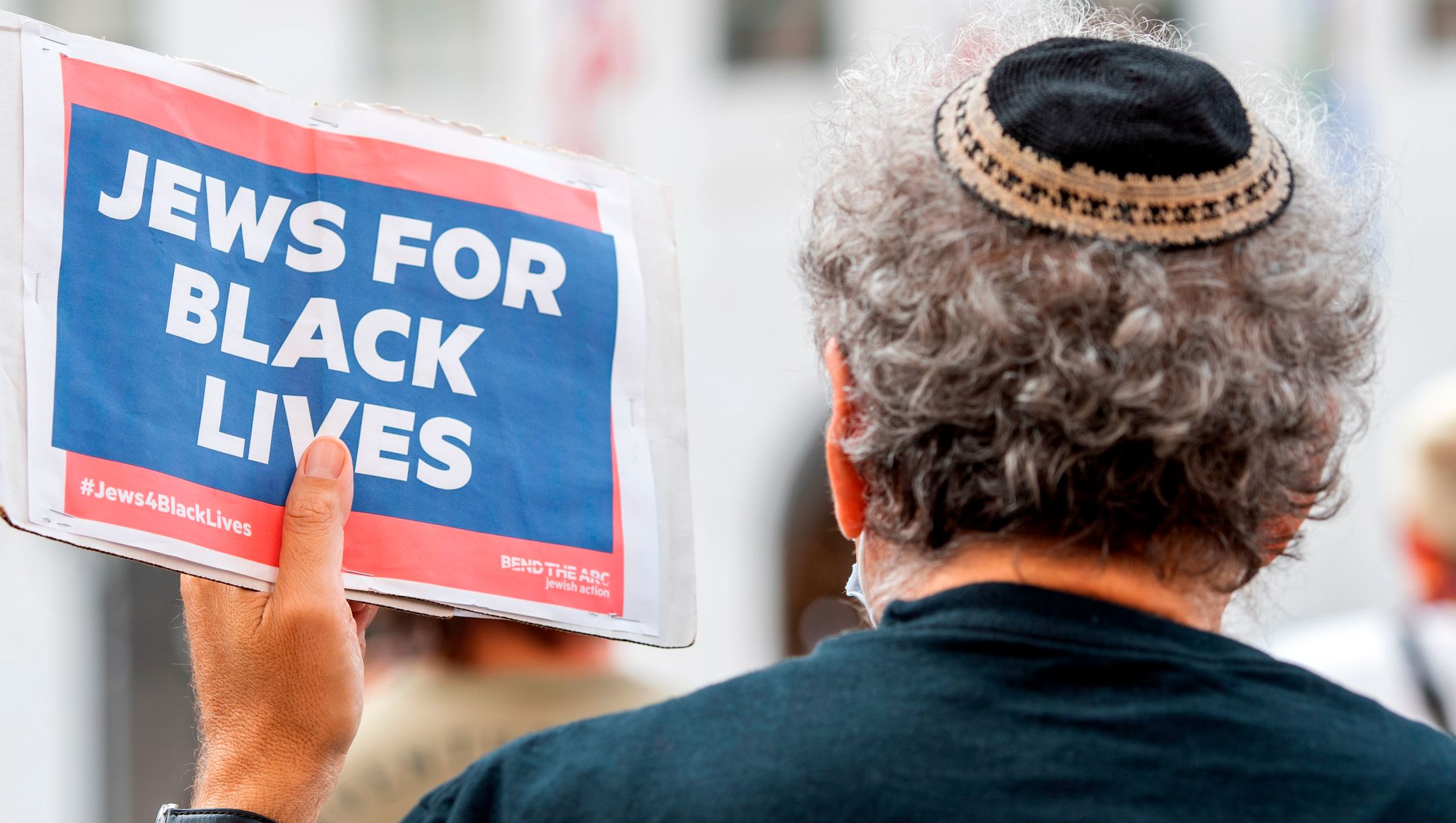 A protest in front of the Hall of Justice in Los Angeles, Sept. 9, 2020. (Valerie Macon/AFP via Getty Images)