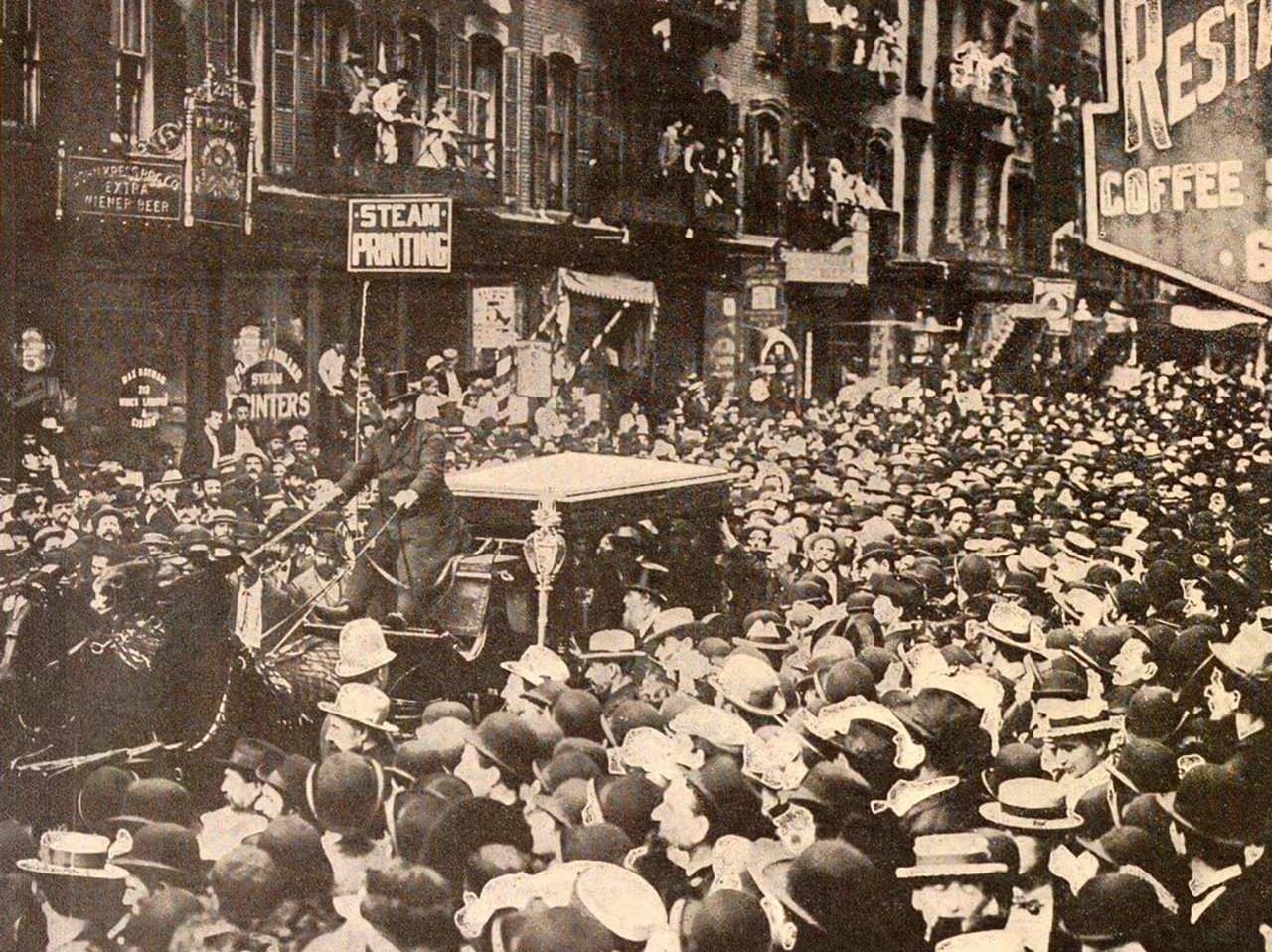 The 1902 funeral of Rabbi Jacob Joseph (Wikimedia Commons)