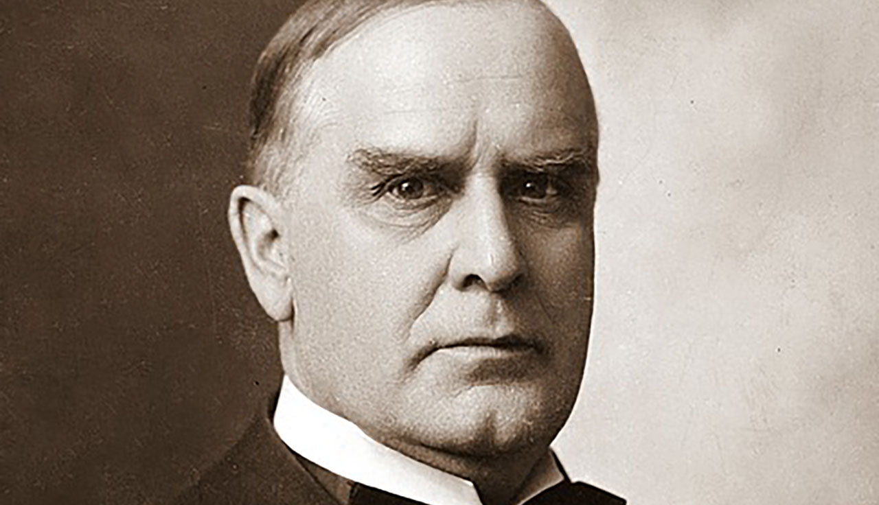 black and white portrait of mckinley