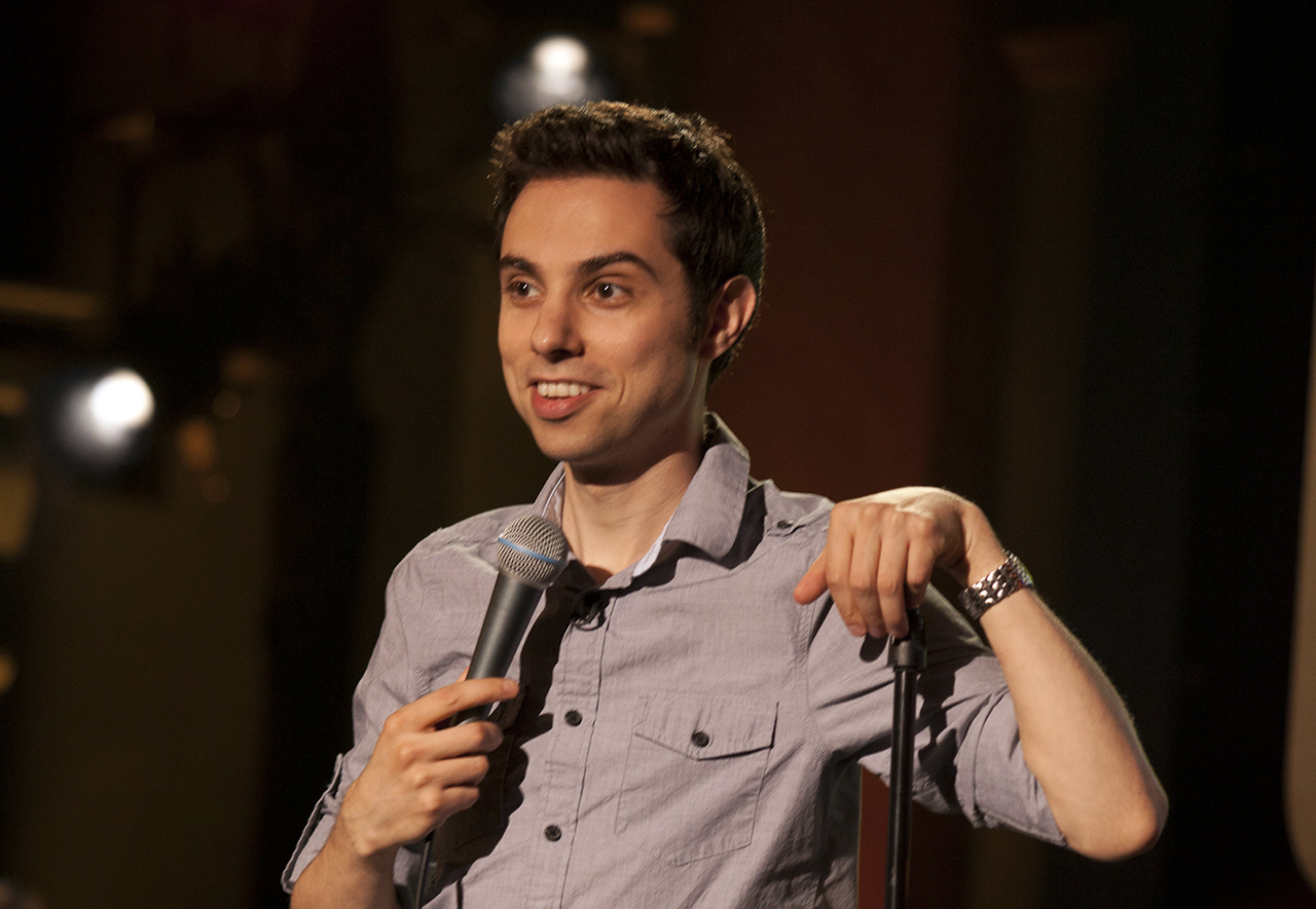 Matt Kirshen, who is part of this year's "Kung Pao Kosher Comedy" show, at the Throckmorton Theatre in Mill Valley. (Dan Dion)