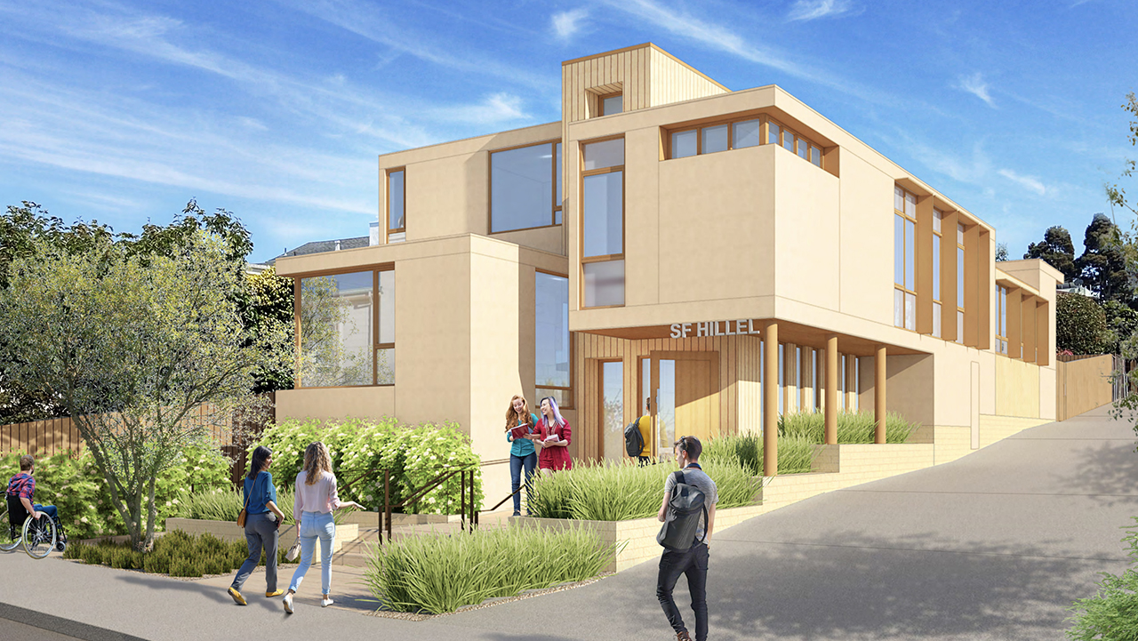 Nancy Grand has promised $2.5 million toward SF Hillel's new building, seen in this artist's rendering. (Herman Coliver Locus Architecture via SF Hillel)