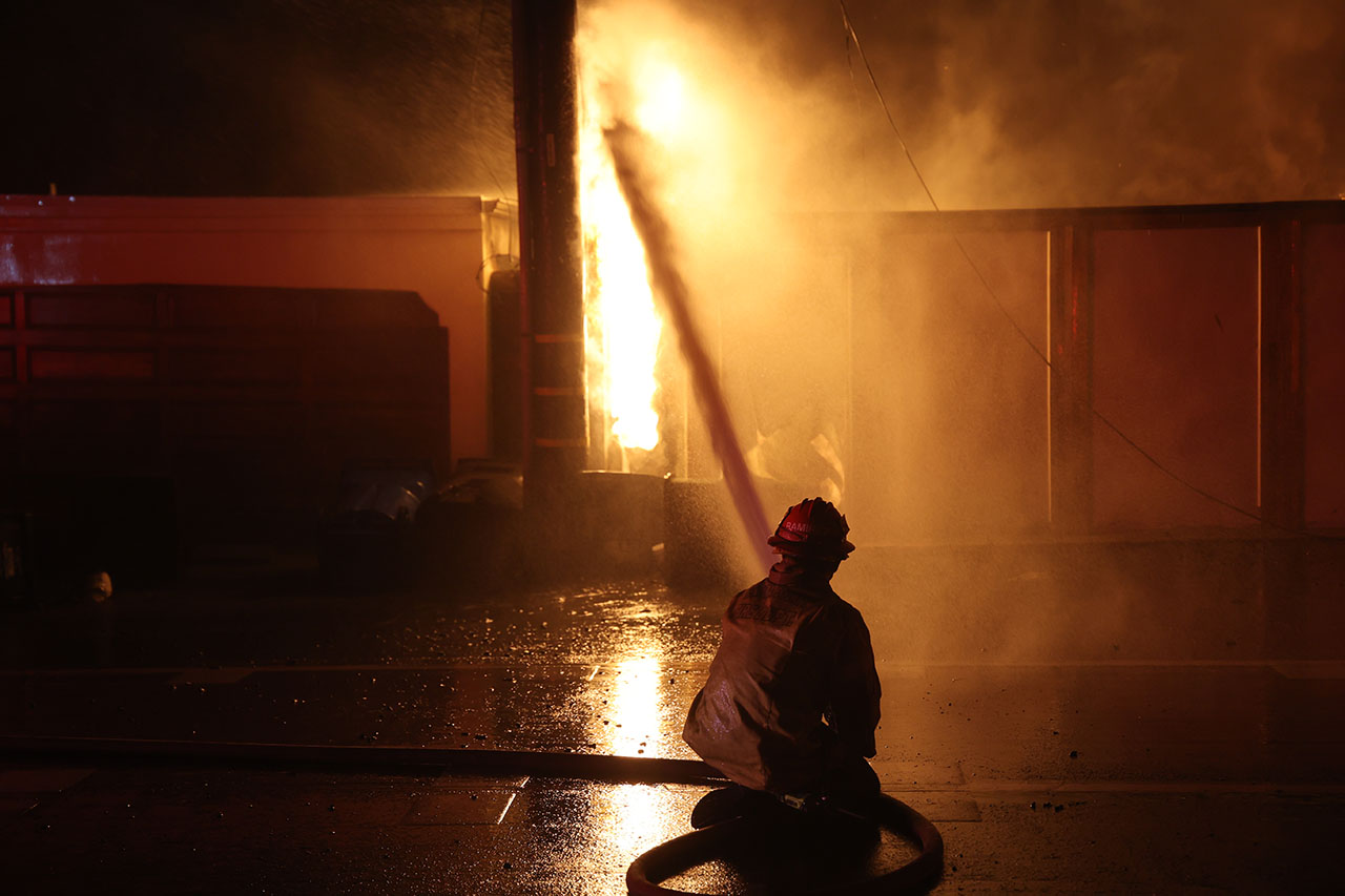 Firefighters respond to the Palisades Fire in Los Angeles on Jan. 8, 2024. (CAL FIRE/Flickr)