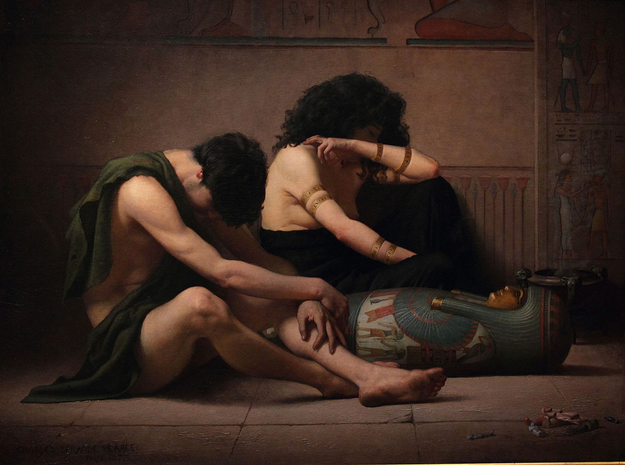 "Lamentations Over the Death of the First-Born of Egypt" by Charles Sprague Pearce (1877)