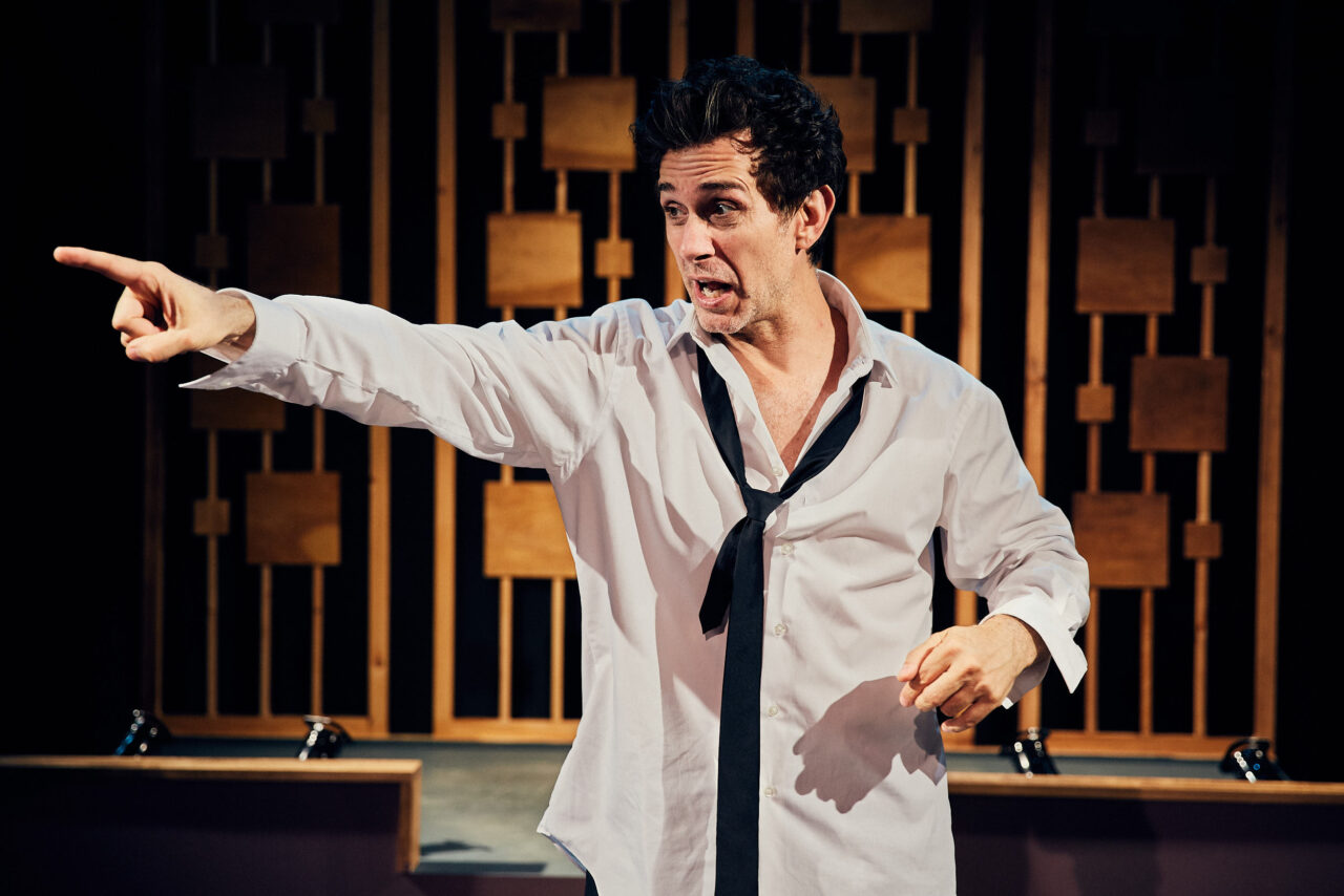 Man on a stage