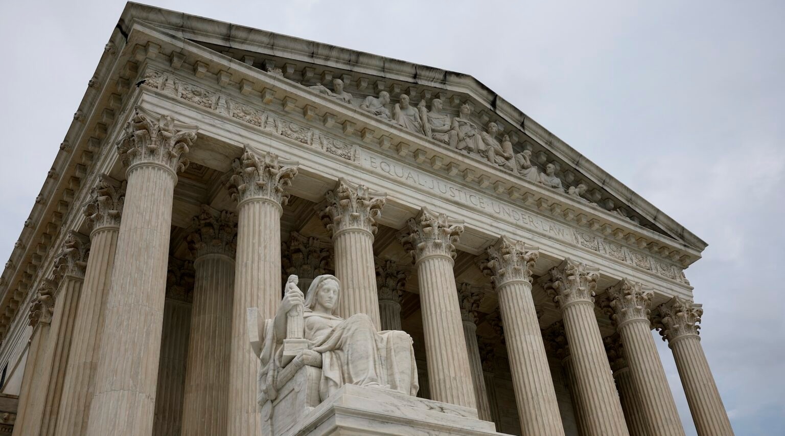 The Supreme Court Building seen on an overcast day