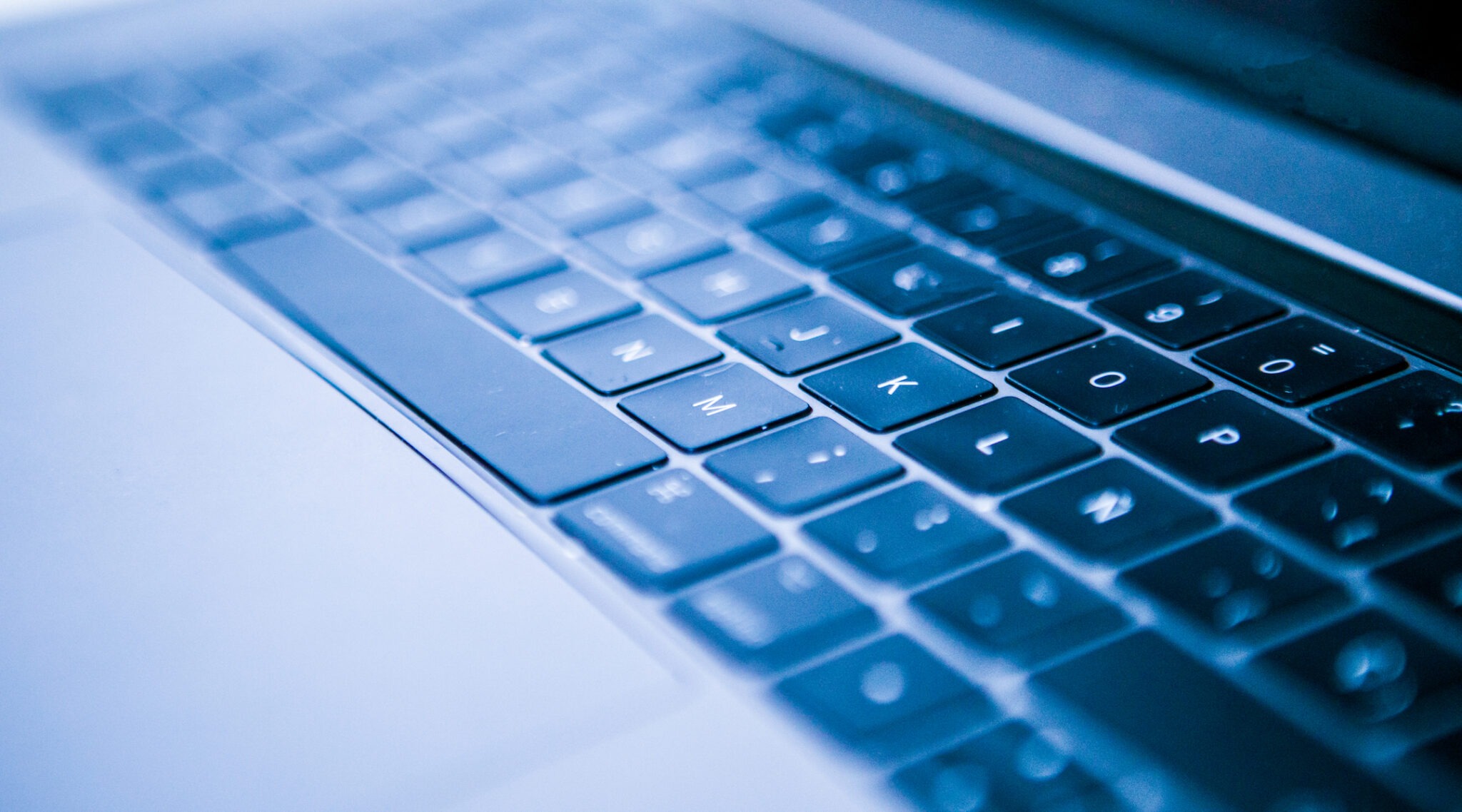 Stock photo of a laptop keyboard