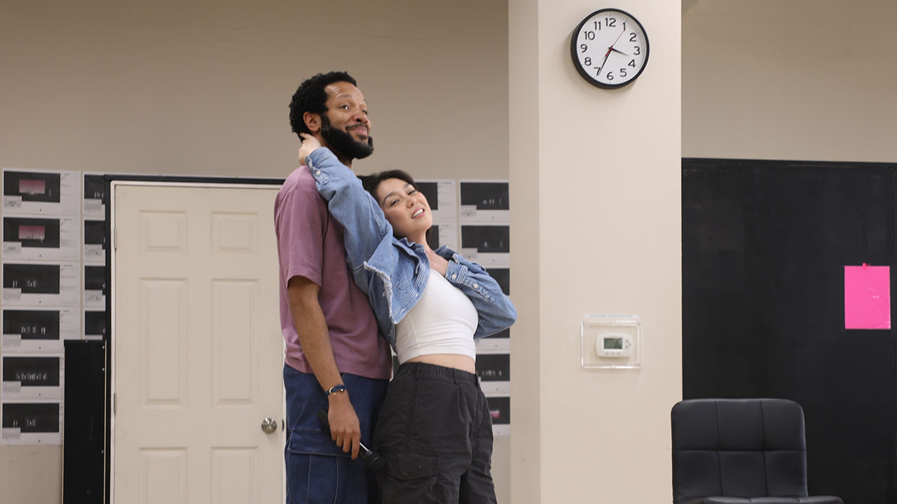Jason Veasey and Ana Yi Puig in rehearsal for "Nobody Loves You." (Sarah Sugg)
