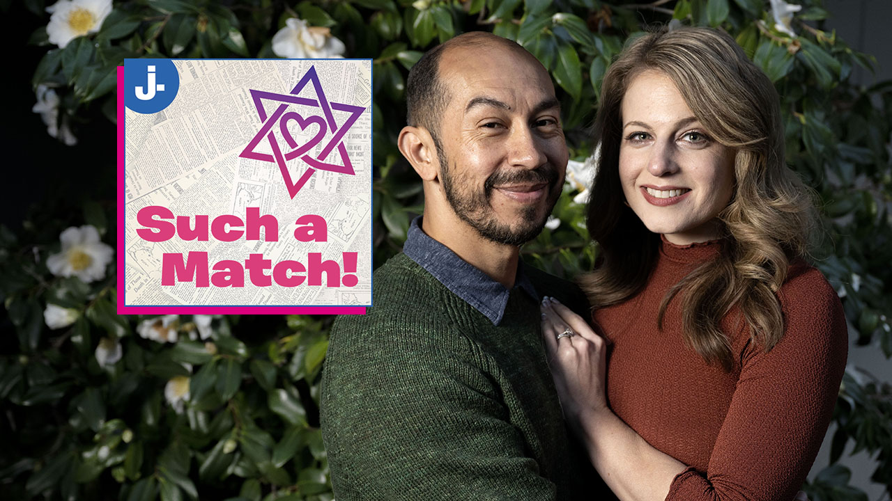 Emma and Héber at their Mountain View home on March 6, 2025. (Aaron Levy-Wolins/J. Staff)