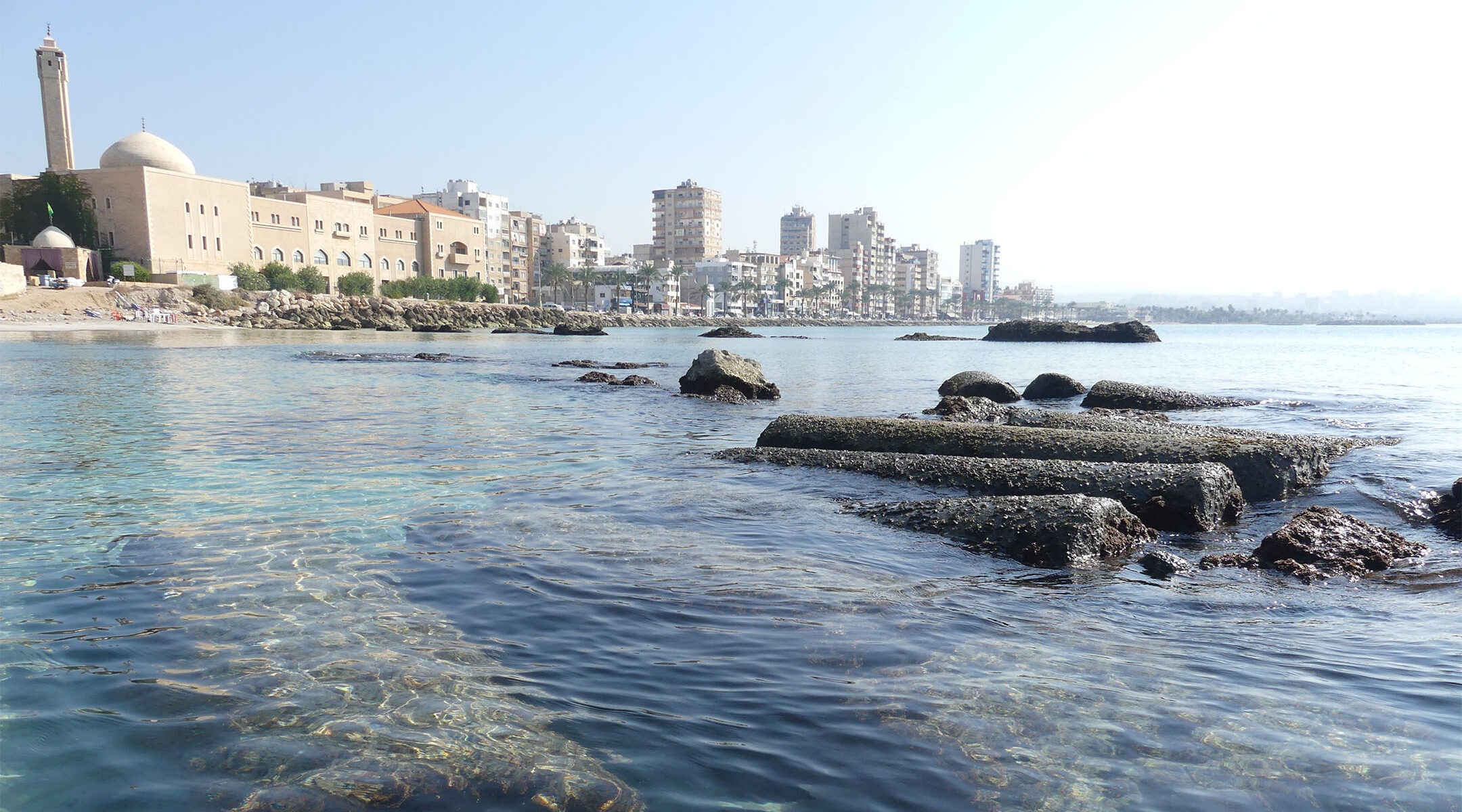 The city of Tyre in southern Lebanon is seen from its coastline. (Wikimedia Commons/Roman Deckert)