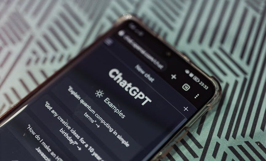 smartphone with chat gpt ai system