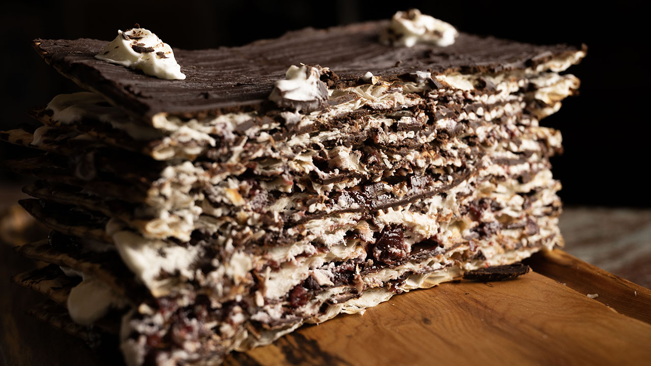 Helene Radano’s No-Bake Matzah Napoleon (Aaron Levy-Wolins/J. Staff)
