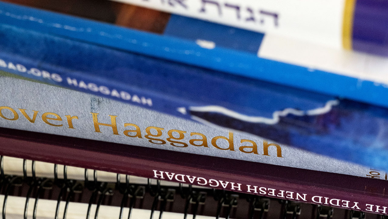 The pile of haggadahs in intrepid haggadah correspondent David A.M. Wilensky's home grows ever taller. (Aaron Levy-Wolins/J. Staff)