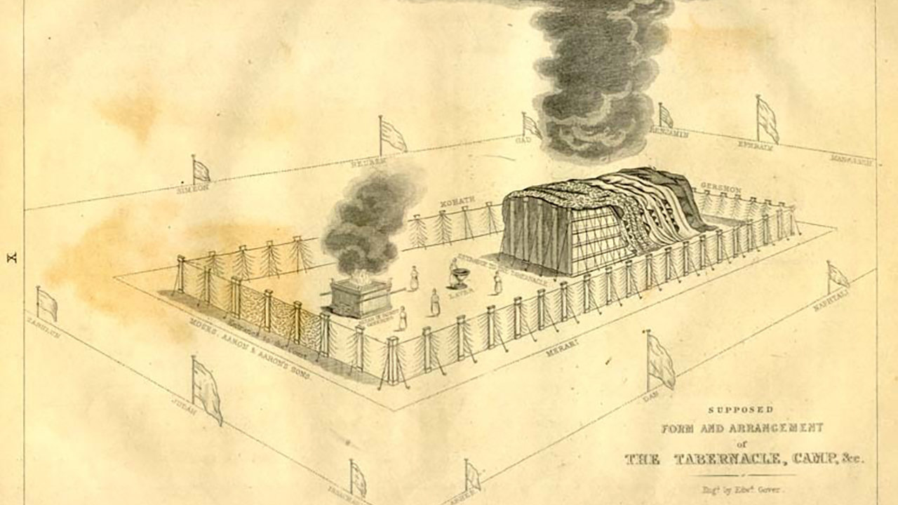 A 19th-century drawing of the Tabernacle and the camp (19th Century drawing)
