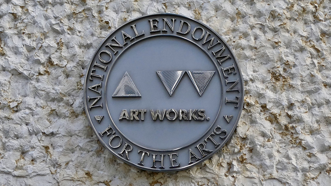 The National Endowment for the Arts logo on the building that houses its offices in Washington, D.C. (F Delventhal via Flickr CC BY 2.0)