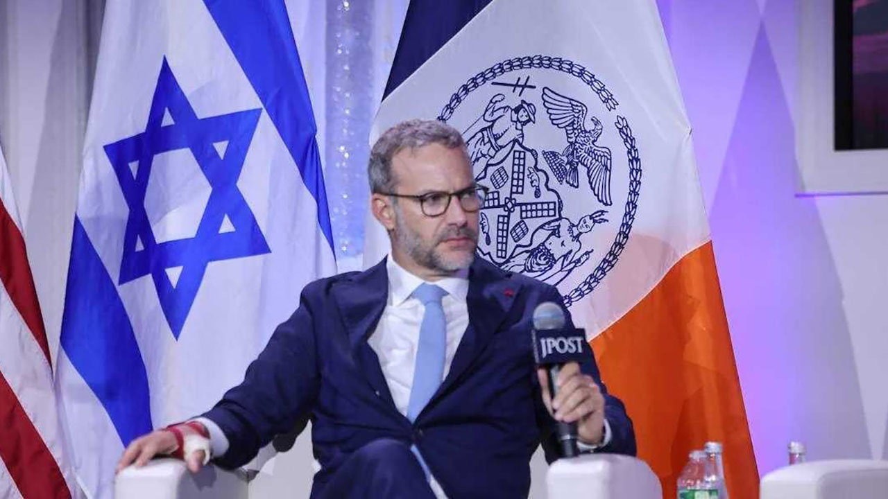Adam Boehler, the U.S. hostage envoy, speaks at the Jerusalem Post conference on May 19, 2025. (Marc Israel Sellem/The Jerusalem Post)