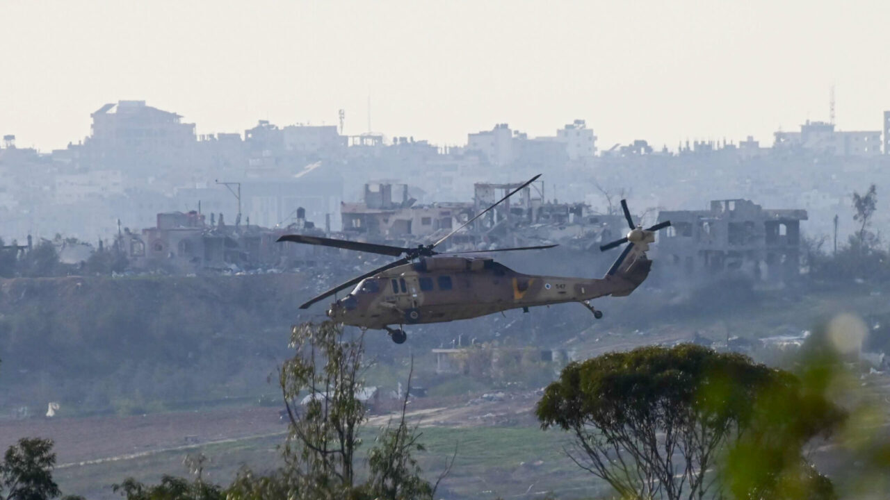 Helicopter over Gaza